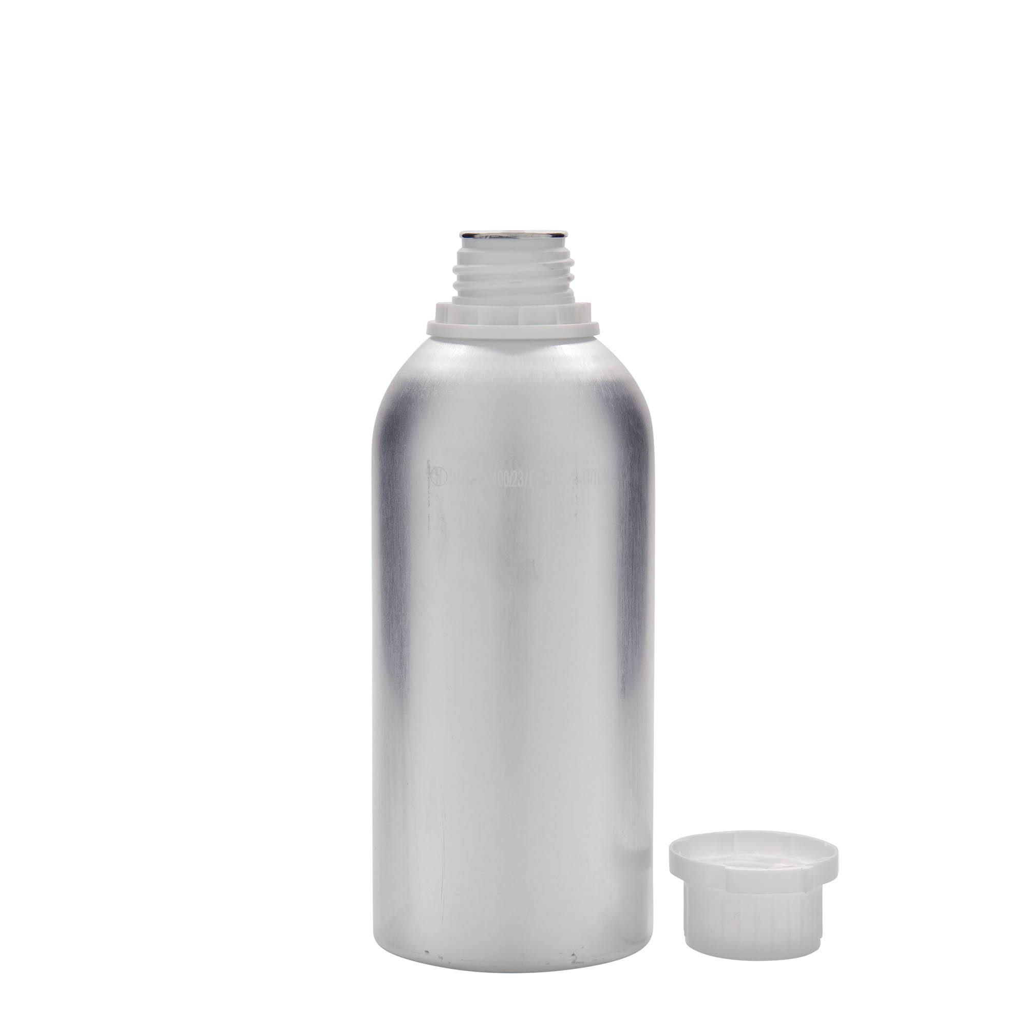 625 ml aluminiumsflaske, metal, sølv, åbning: DIN 32