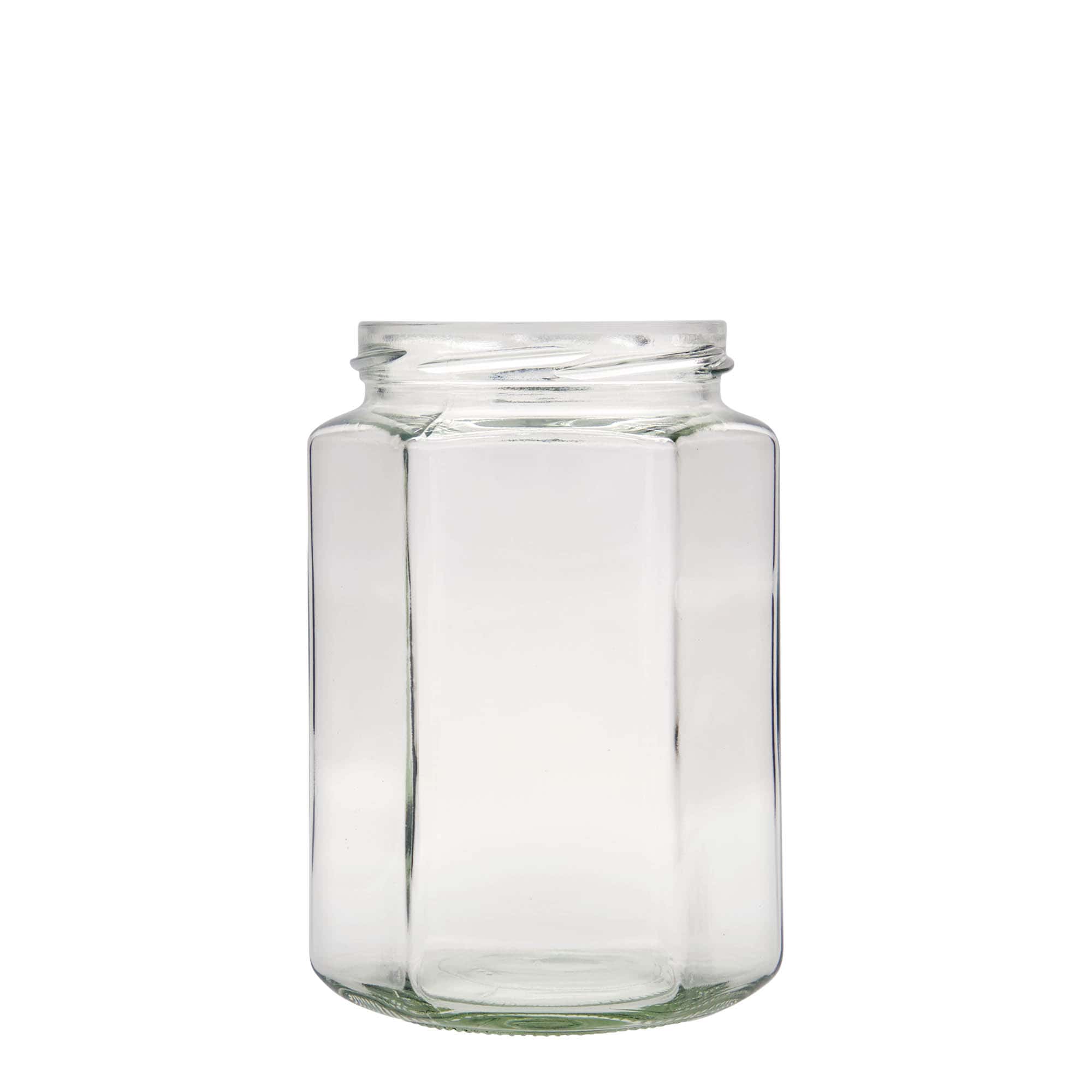 770 ml sekskantet glas, åbning: Twist-off (TO 82) 770 ml sekskantet glas, åbning: Twist-off (TO 82)