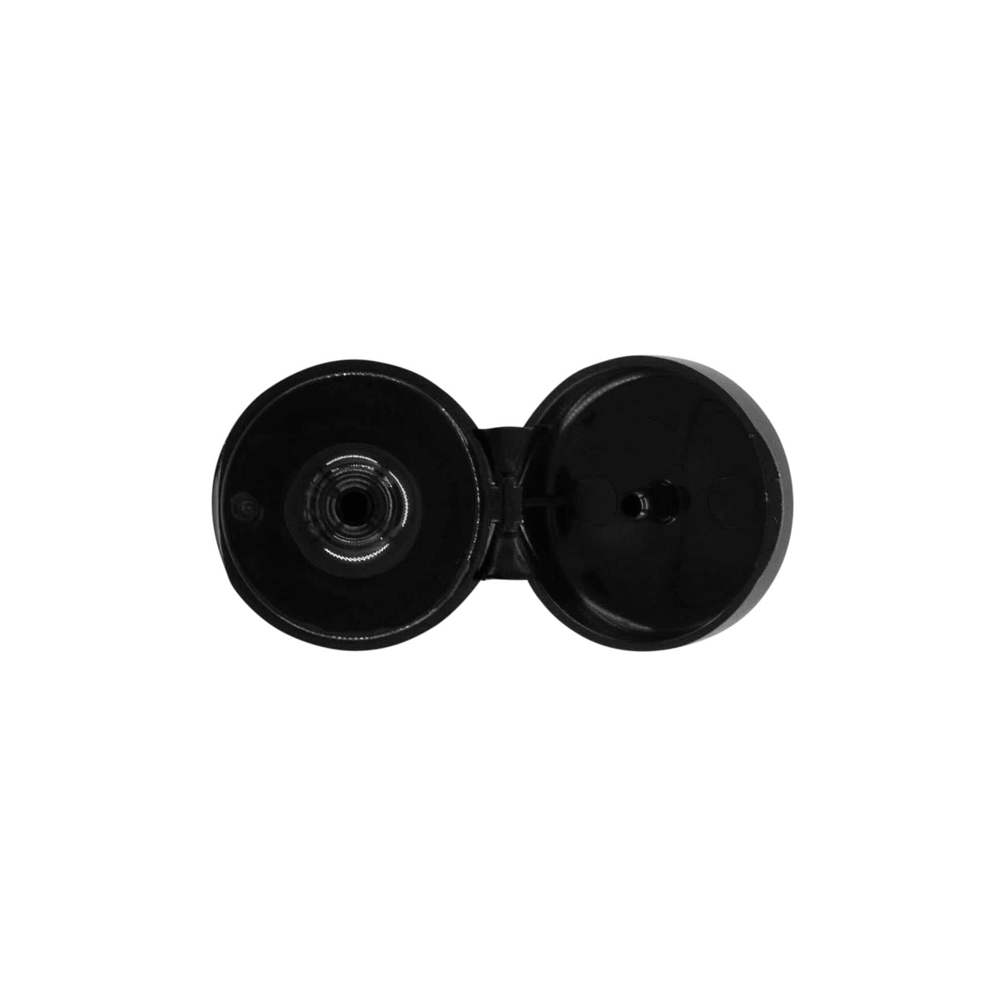 Skruelåg med klapled, PP-plast, sort, til åbning: 20/410 Skruelåg med klapled, PP-plast, sort, til åbning: 20/410