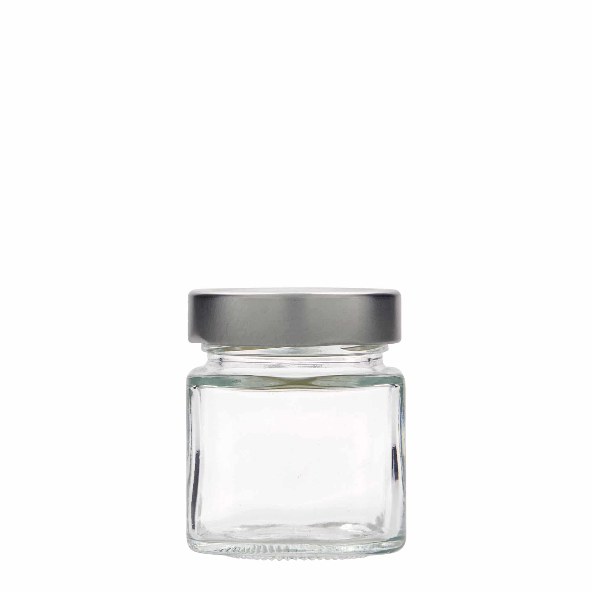 156 ml firkantet glas »Funny«, åbning: Deep-Twist-off (DTO 58)
