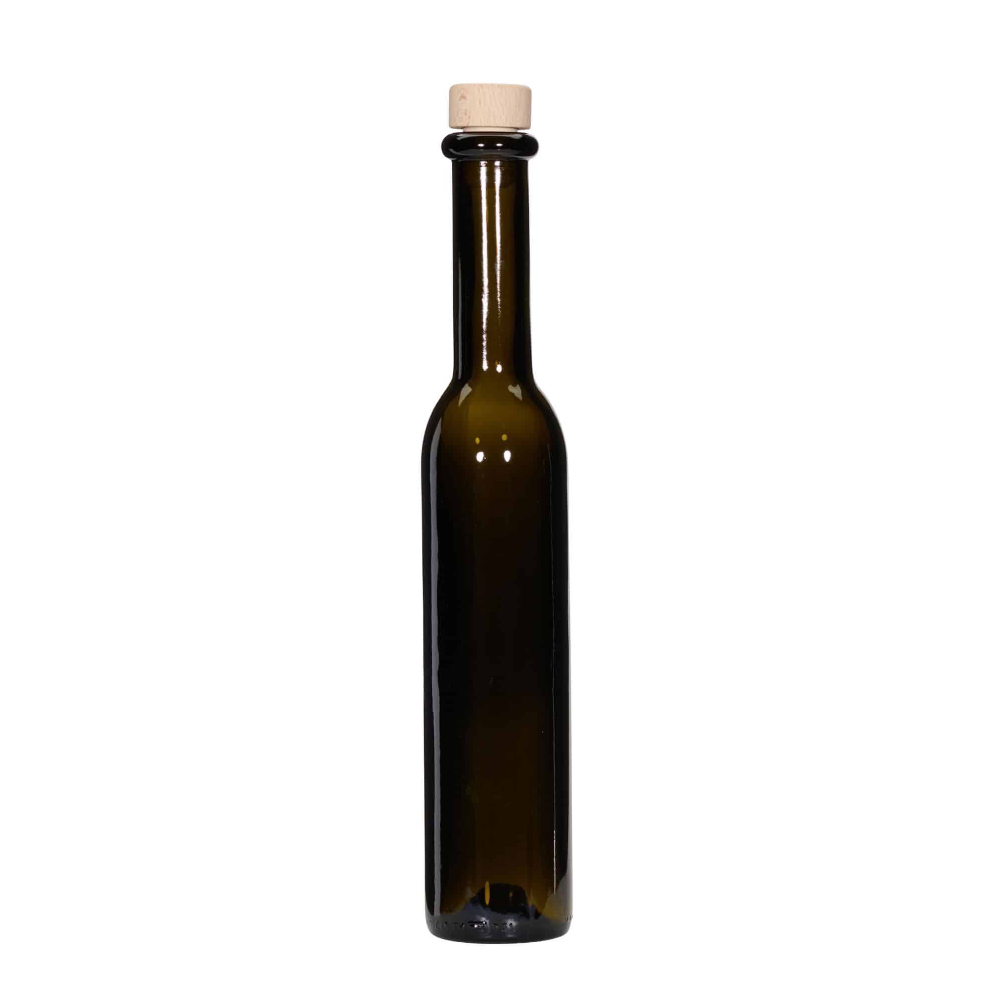 250 ml glasflaske 'Rocky', antikgrøn, munding: Kork