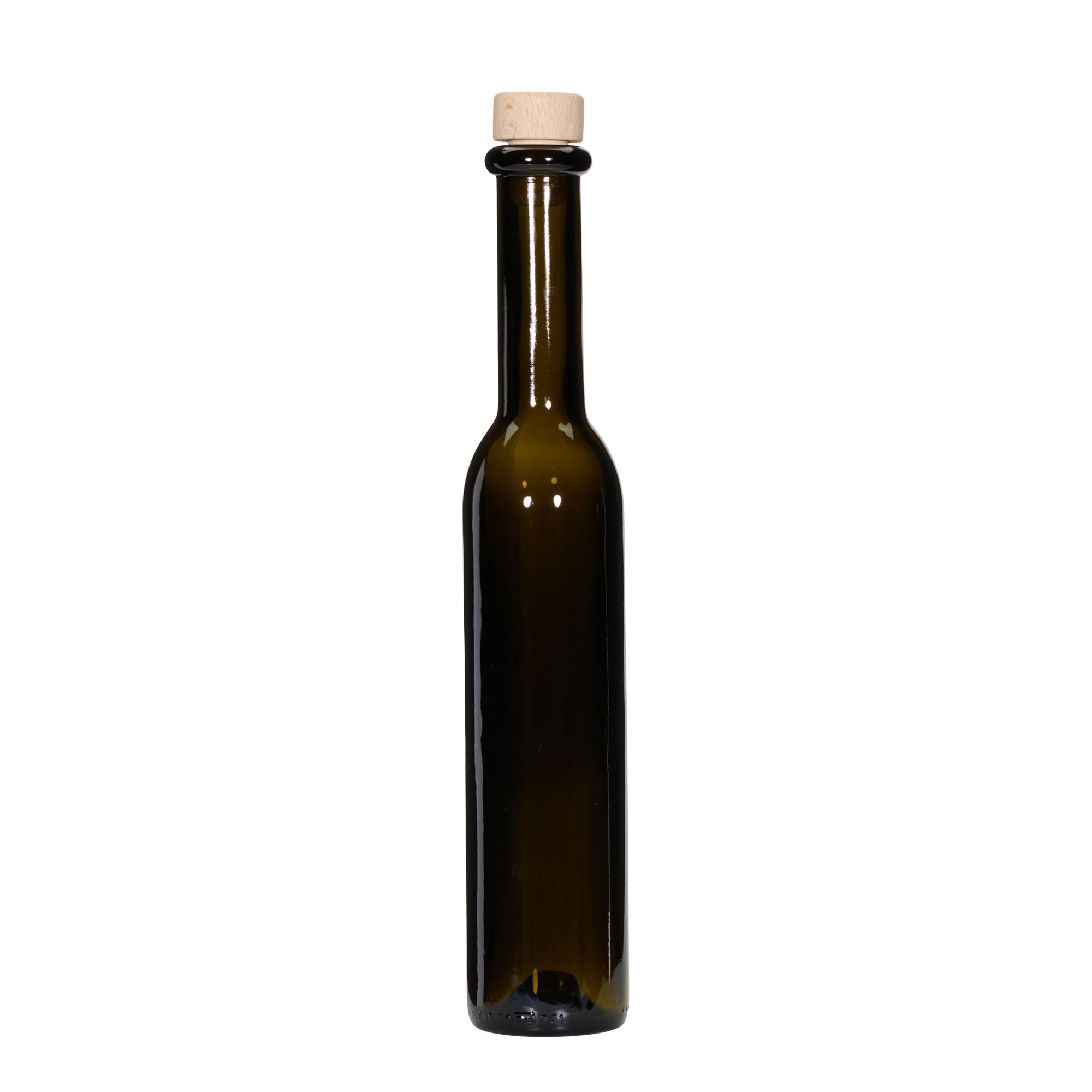 250 ml glasflaske 'Rocky', antikgrøn, åbning: kork