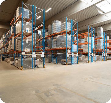 Ransbach Logistikcenter Lager med stablede paller