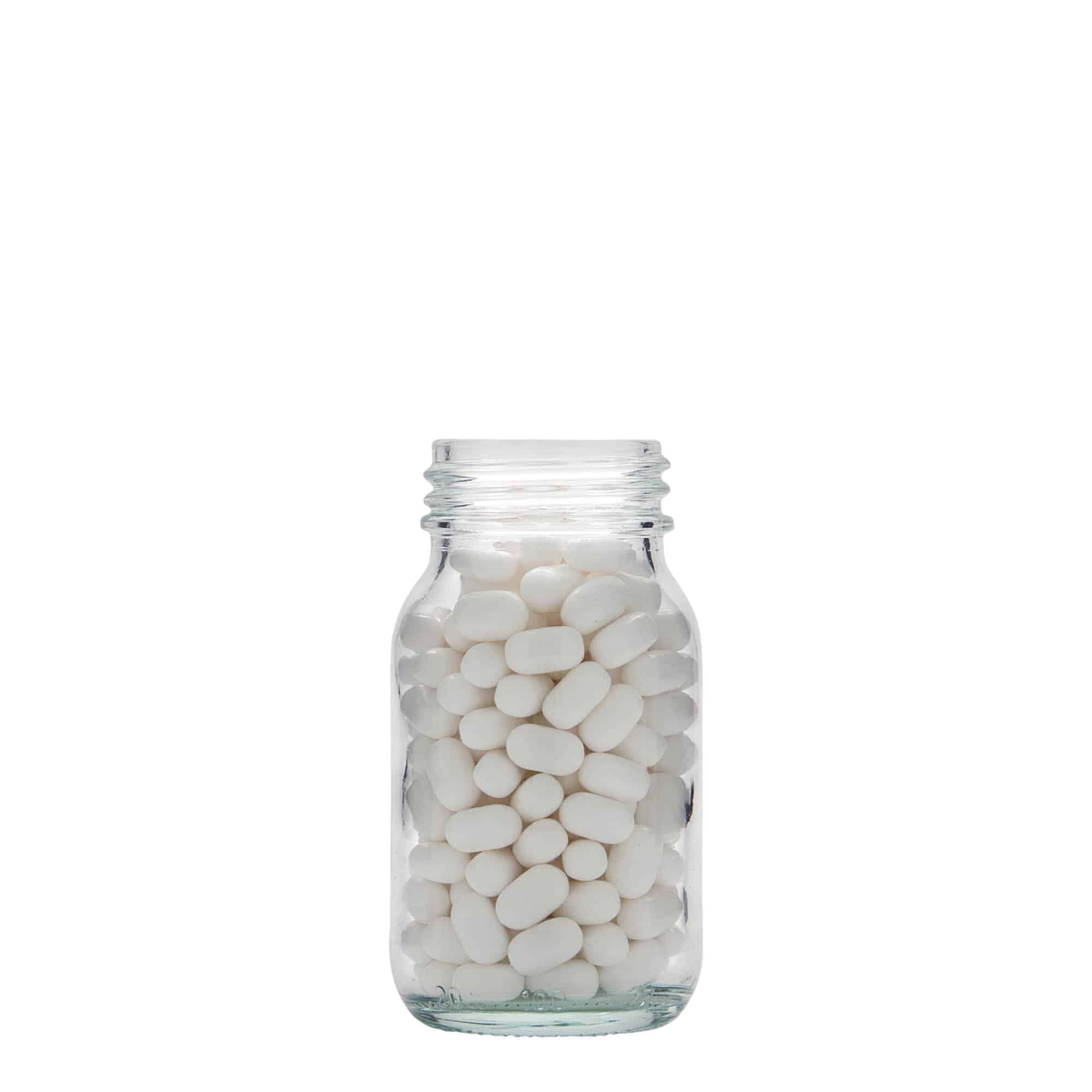 100 ml bredhalsglas, åbning: DIN 40