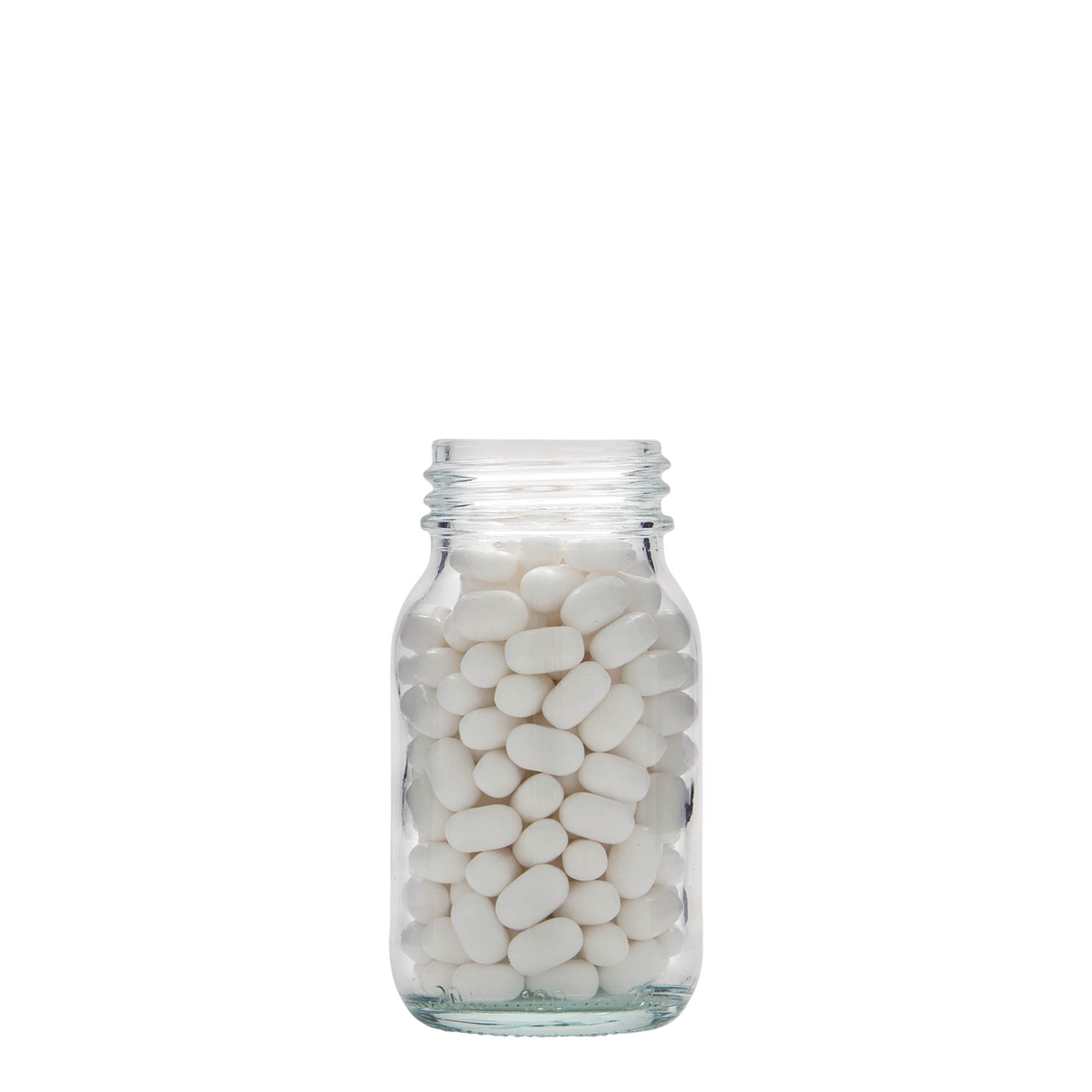 100 ml bredhalsglas, åbning: DIN 40
