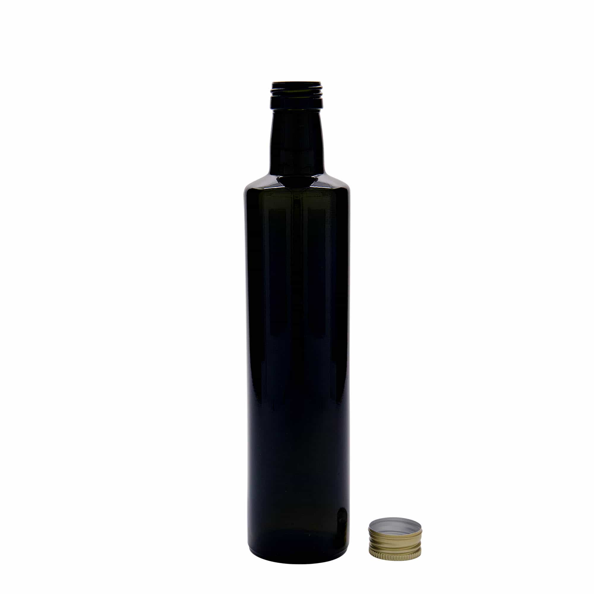 500 ml glasflaske »Dorica«, antikgrøn, åbning: PP 31,5