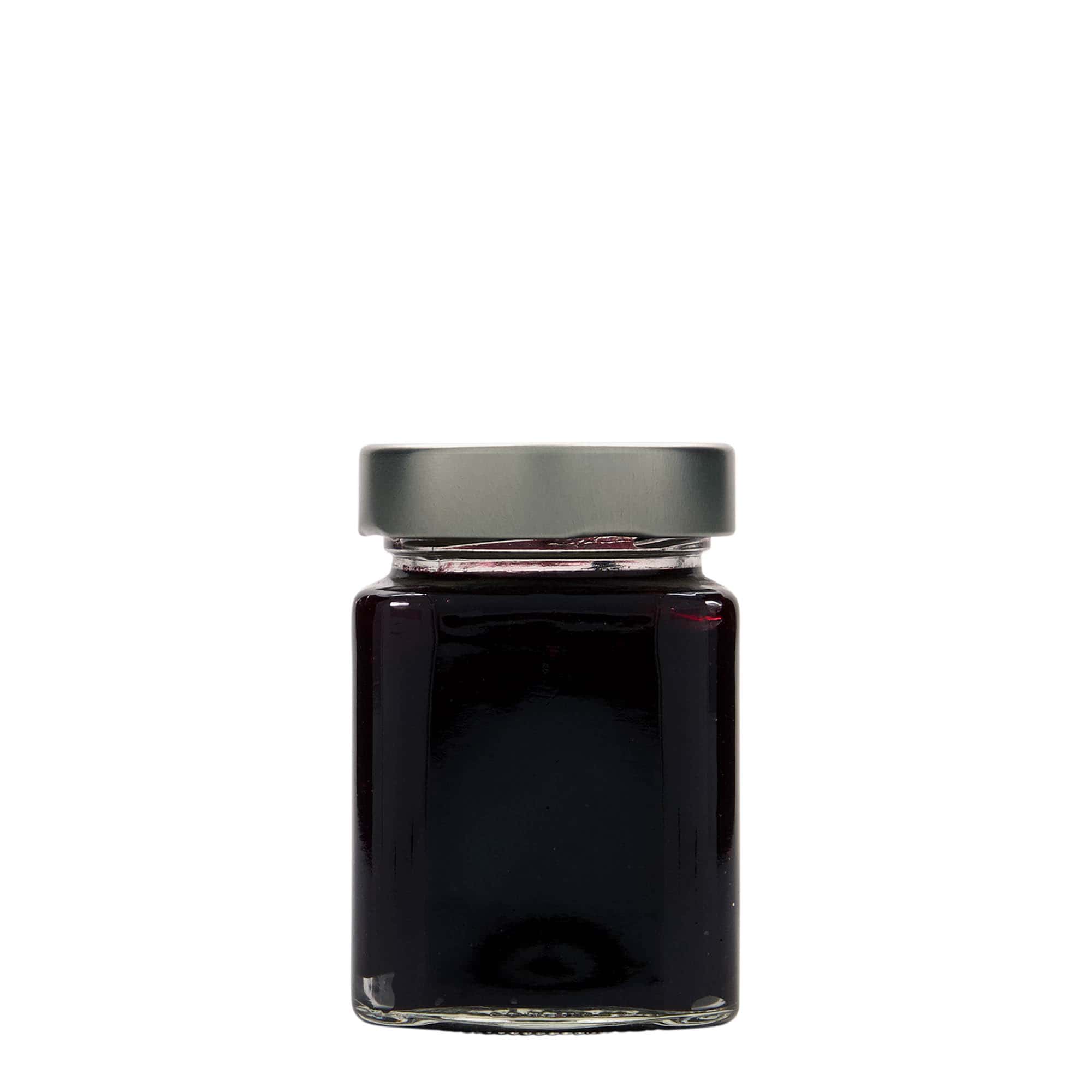 212 ml firkantet glas 'Funny', åbning: Deep-Twist-Off (DTO 58)