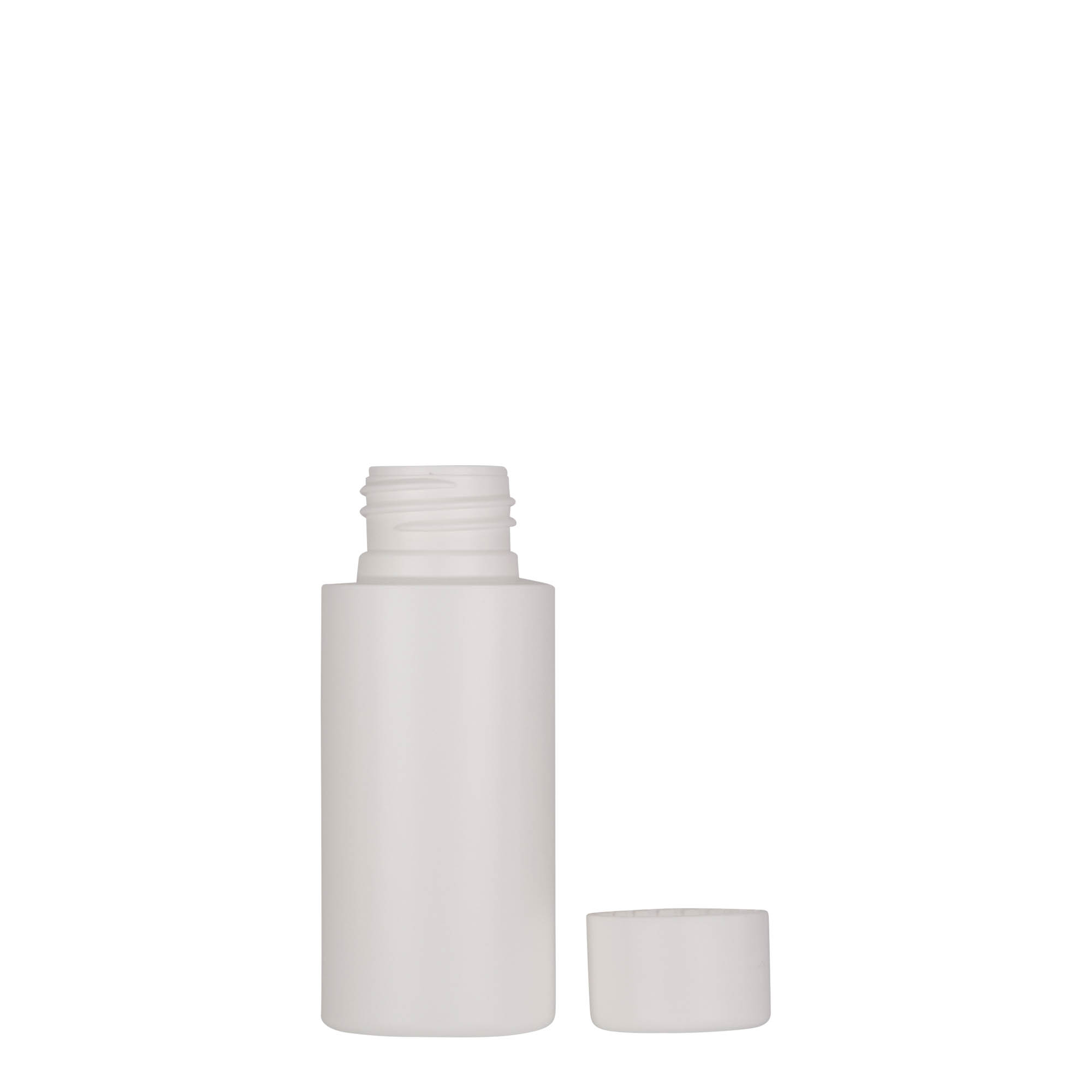 50 ml plastflaske 'Pipe', grøn HDPE, hvid, åbning: 24/410