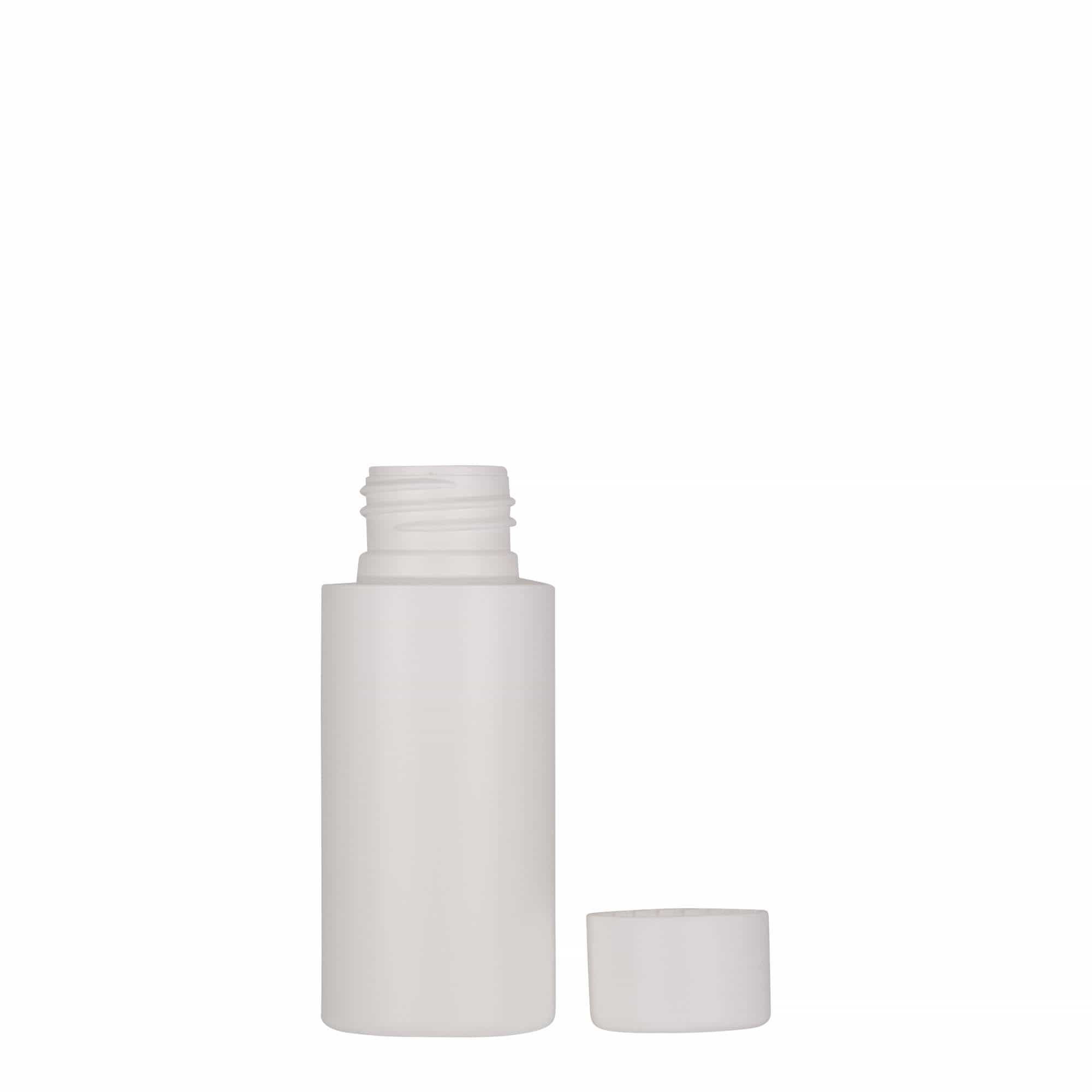 50 ml plastflaske »Pipe«, grøn HDPE, hvid, åbning: 24/410