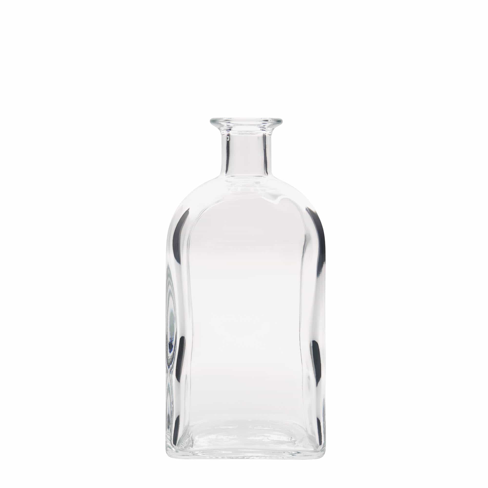 700 ml glasflaske apoteker 'Carré', kvadratisk, åbning: Kork 700 ml glasflaske apoteker 'Carré', kvadratisk, åbning: Kork