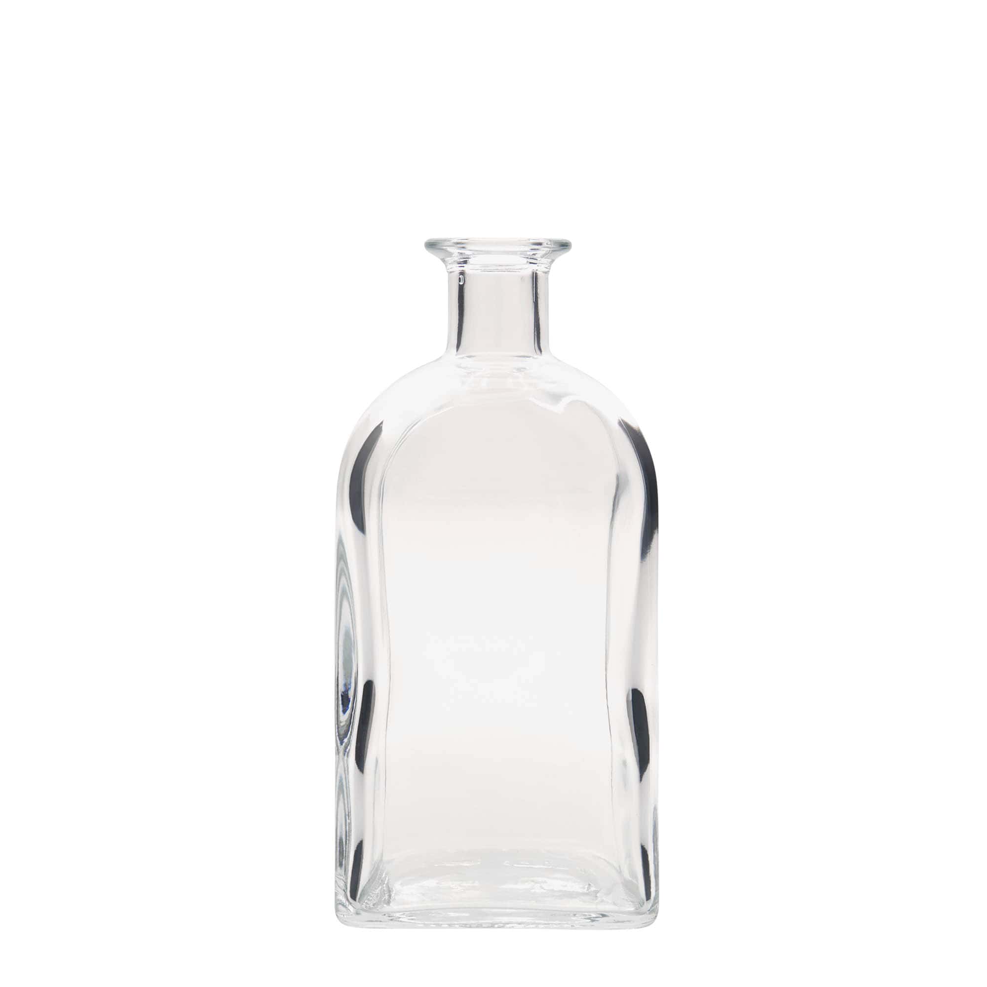 700 ml glasflaske apoteker Carré, firkantet, åbning: kork
