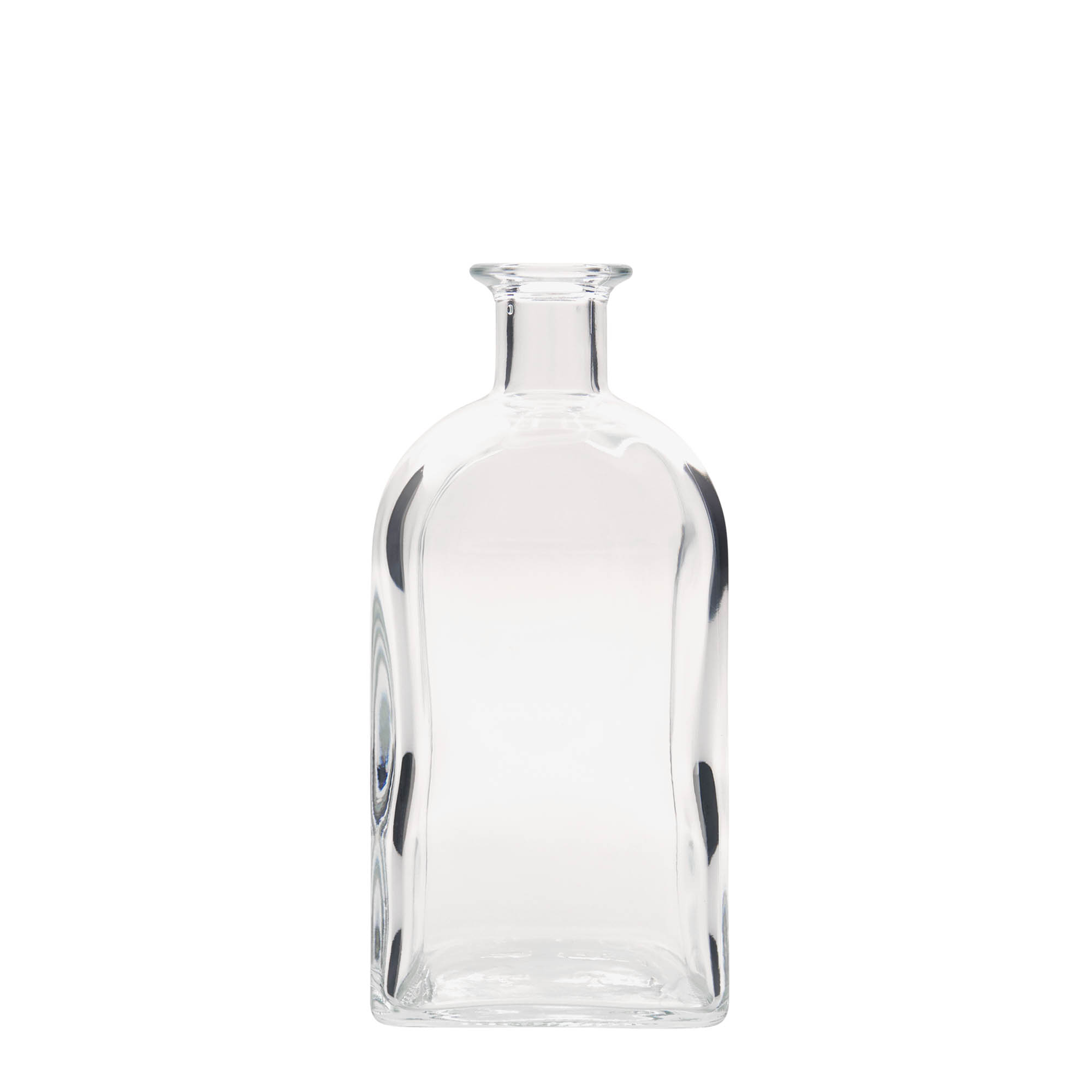 700 ml glasflaske apoteker Carré, firkantet, åbning: kork