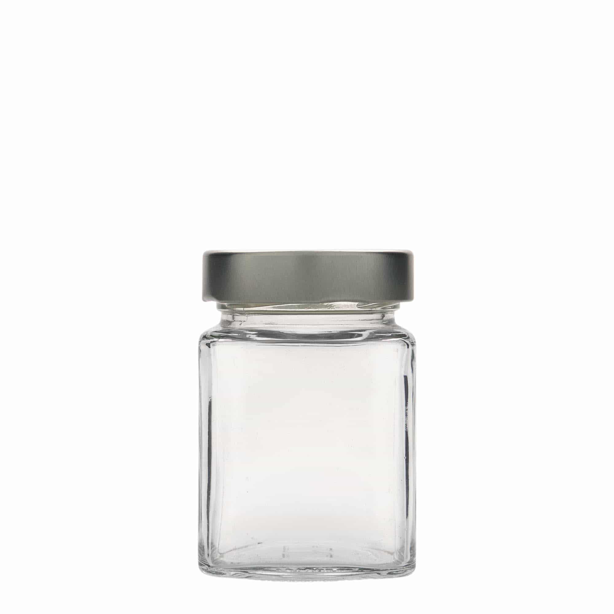 212 ml firkantet glas 'Funny', åbning: Deep-Twist-Off (DTO 58)