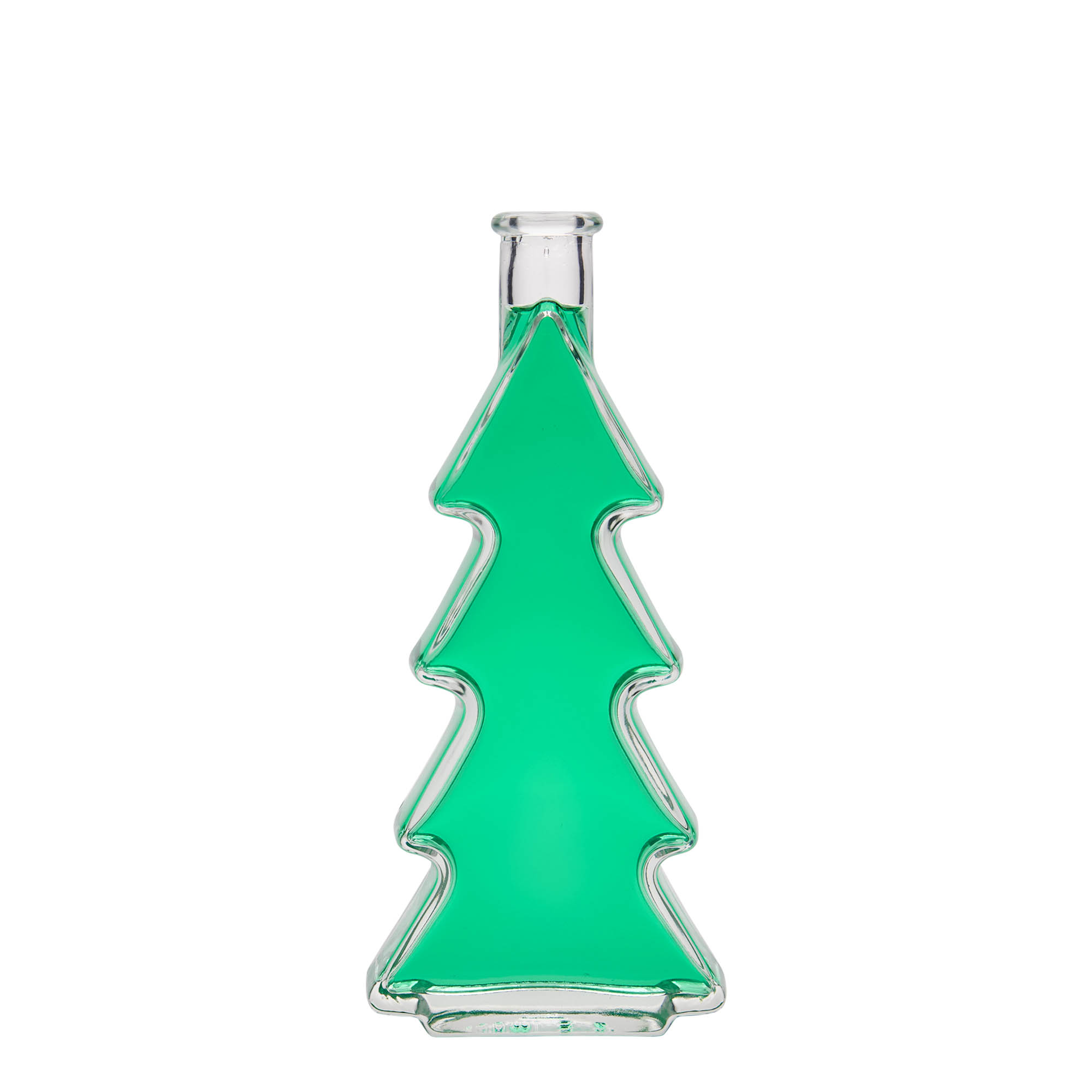 200 ml glasflaske 'Juletræ', åbning: Kork