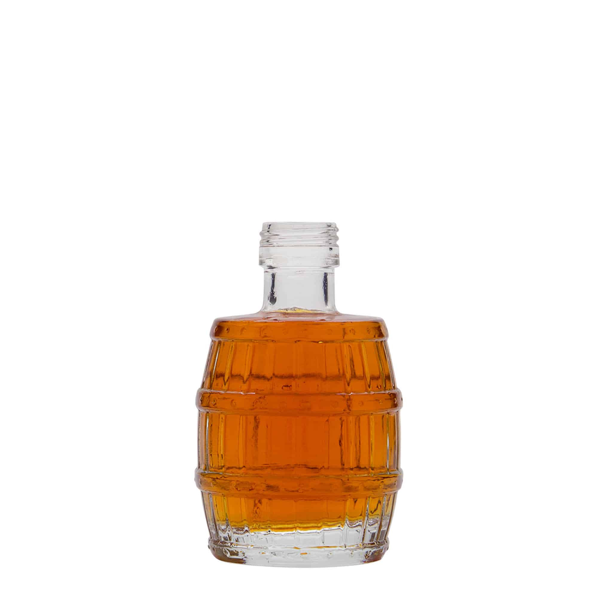 100 ml glasflaske 'Tønde', åbning: PP 24