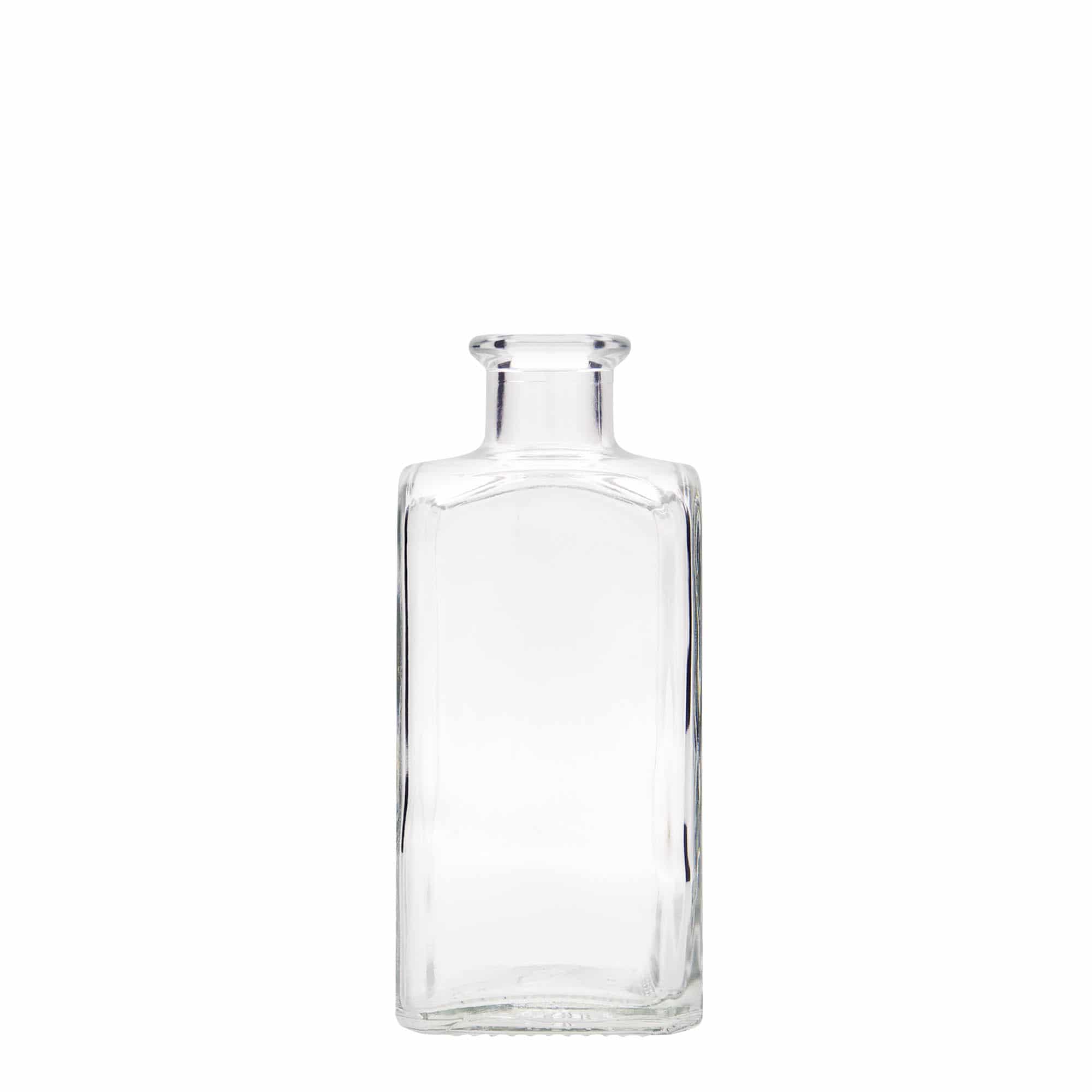250 ml glasflaske apoteker 'Carré', kvadratisk, åbning: Kork 250 ml glasflaske apoteker 'Carré', kvadratisk, åbning: Kork