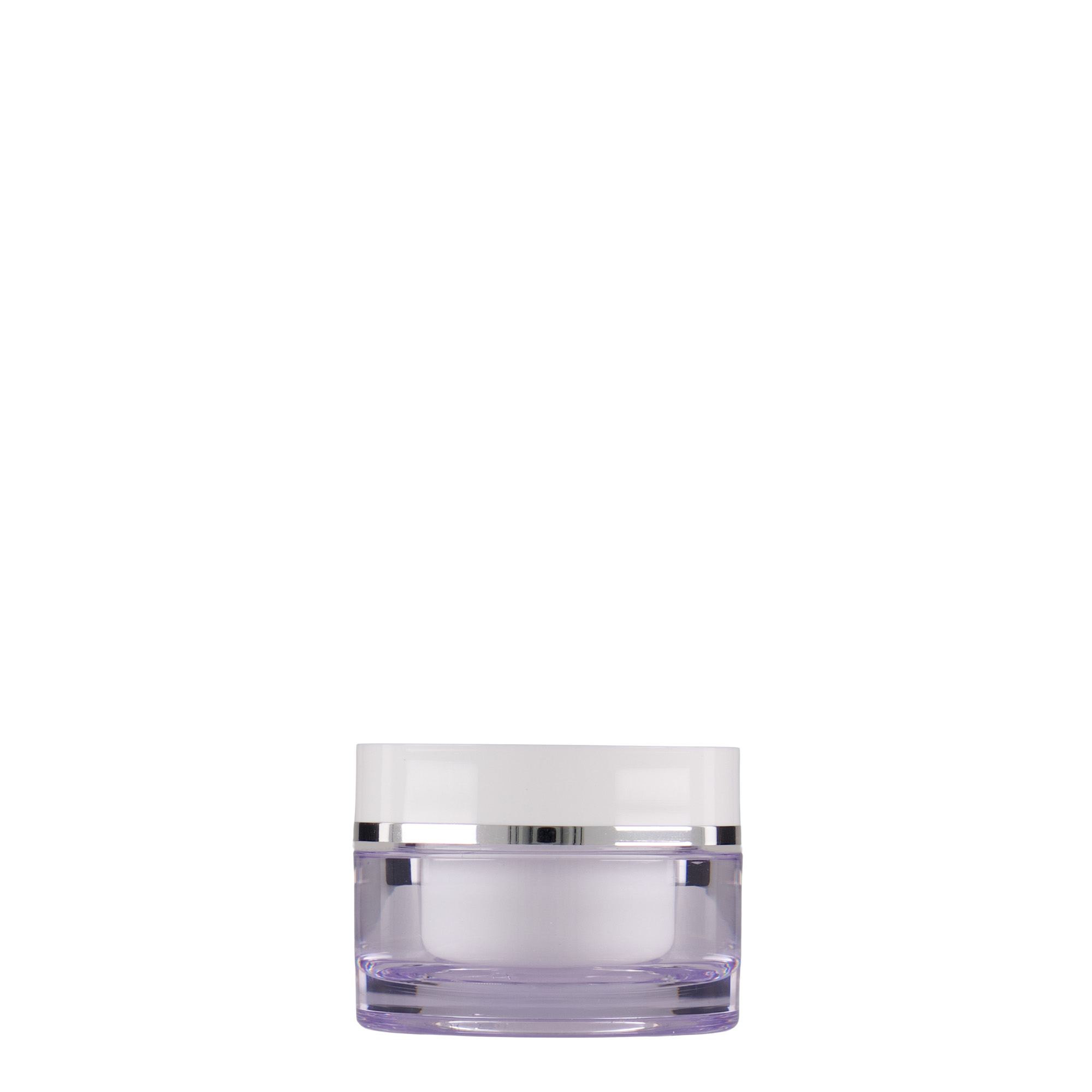 10 ml krukke, SAN-plast, hvid, åbning: skruelåg 10 ml krukke, SAN-plast, hvid, åbning: skruelåg