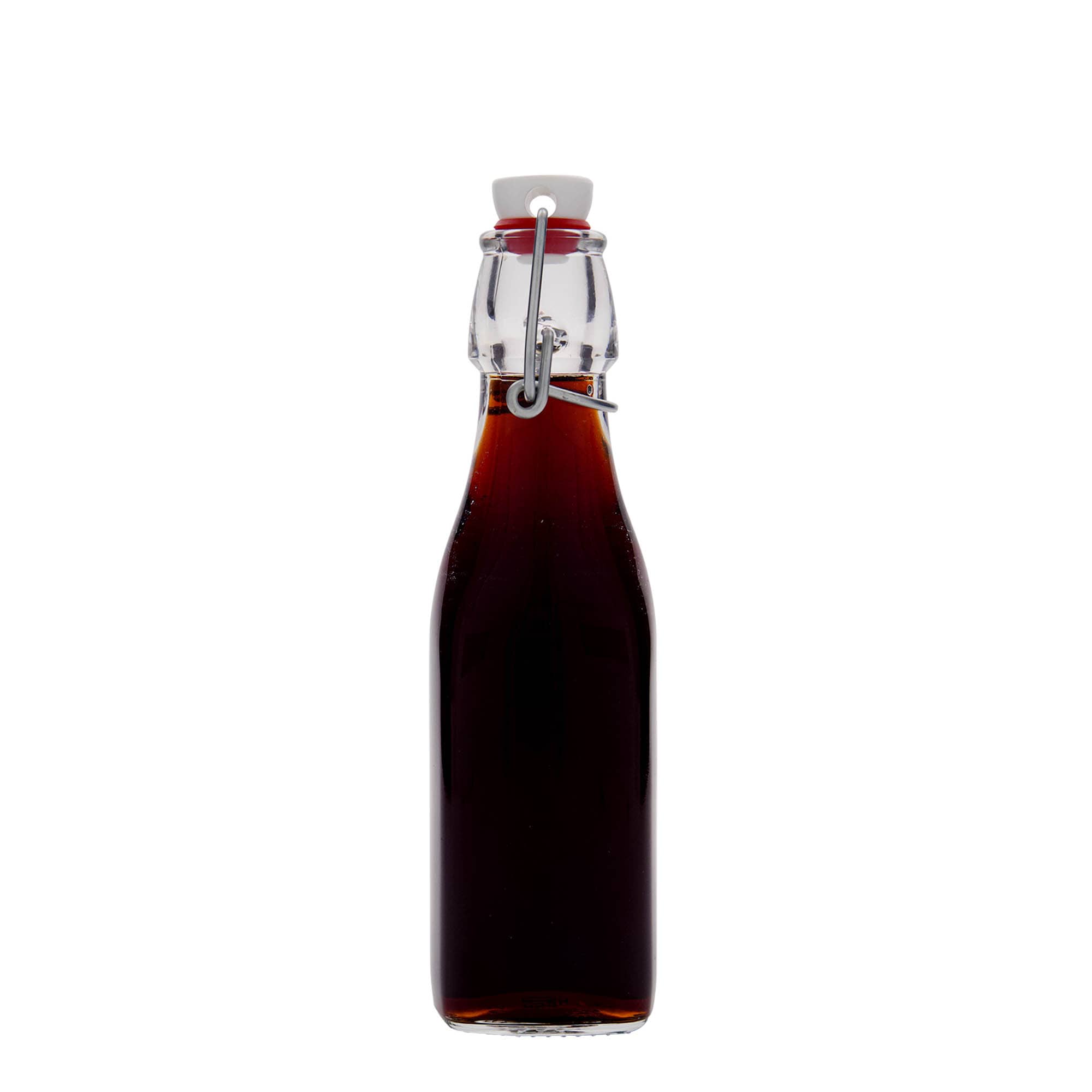 250 ml glasflaske »Swing, firkantet, åbning: patentlukning