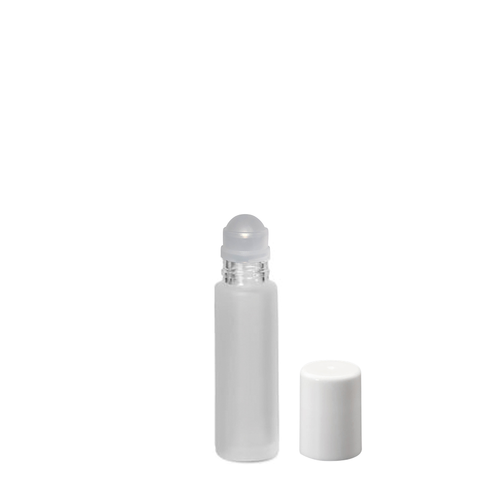 10 ml roll-on-flaske, glas, frostet, åbning: skruehætte