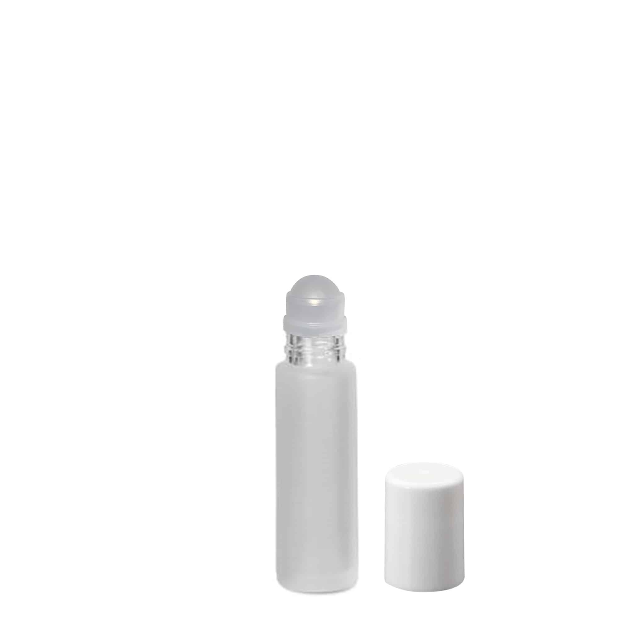 10 ml roll-on-flaske, glas, frostet, åbning: skruehætte
