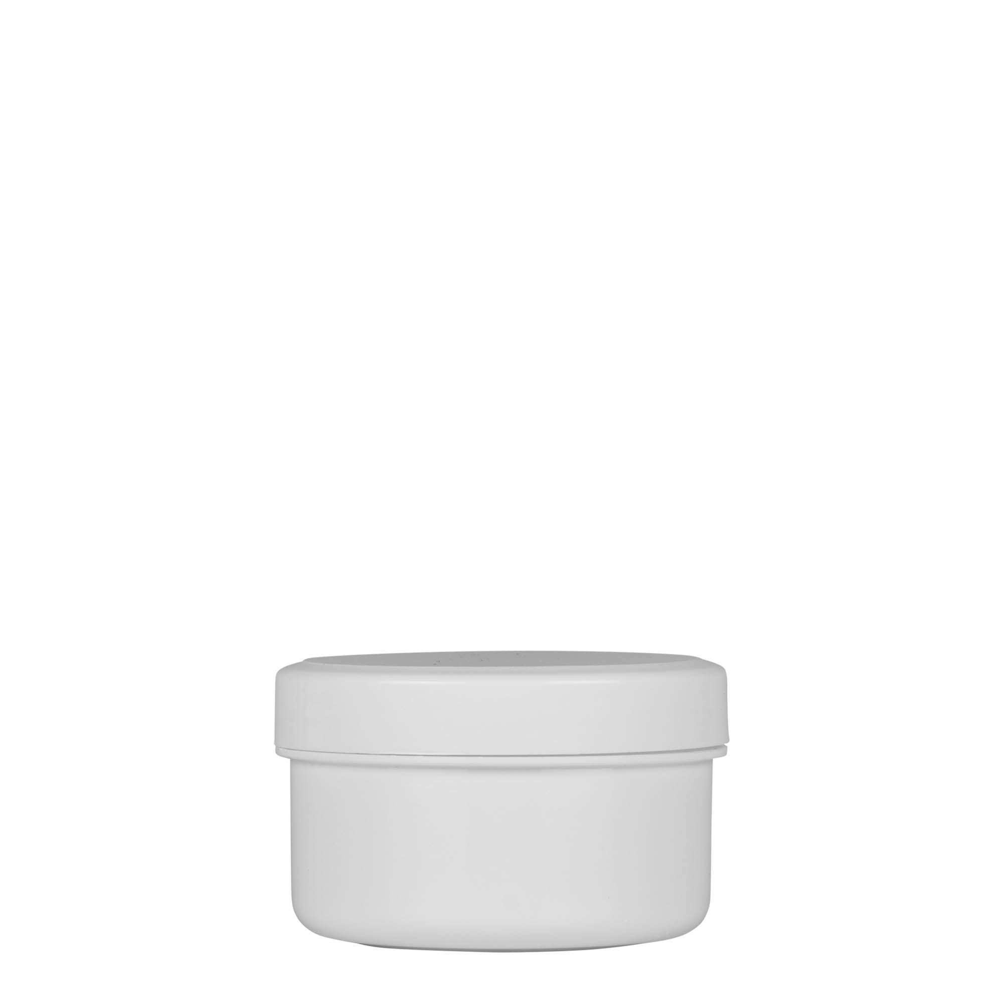 60 ml plastdåse 'White Line', PP, hvid, åbning: skruelåg