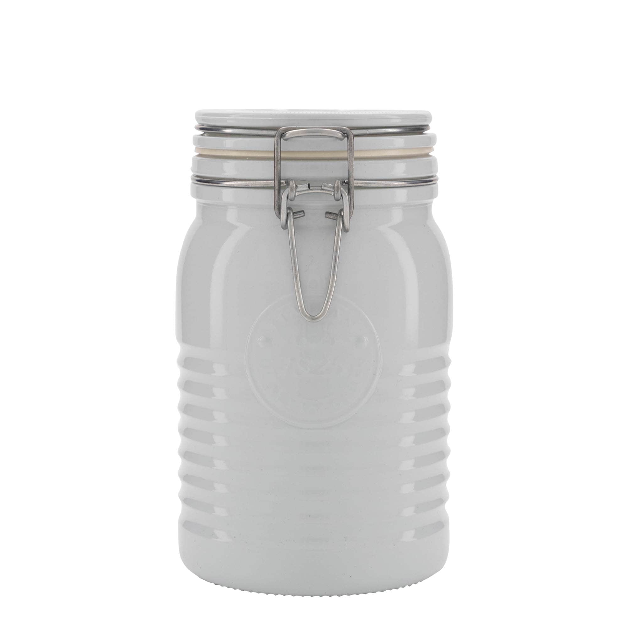 1.000 ml patentglas 'Officina 1825', hvid, åbning: Patentlåg