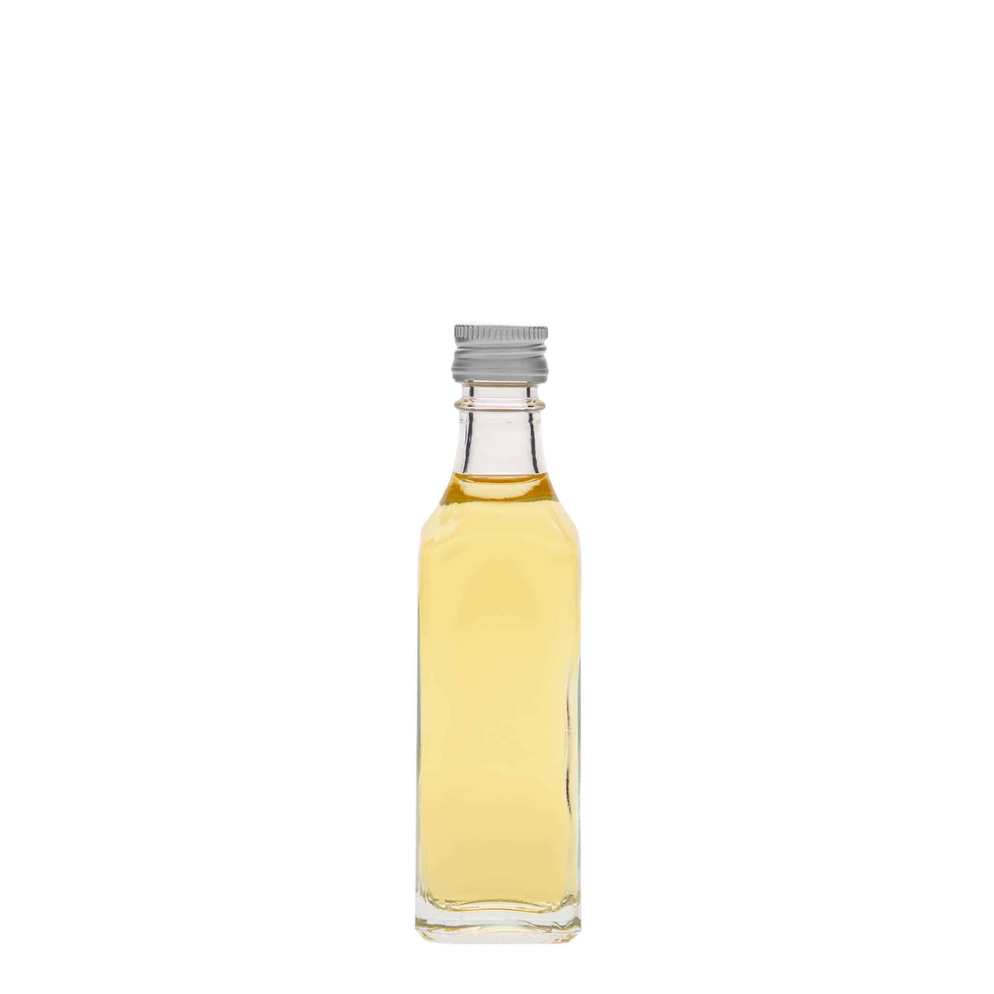 50 ml glasflaske 'Siena', kvadratisk, åbning: PP 18