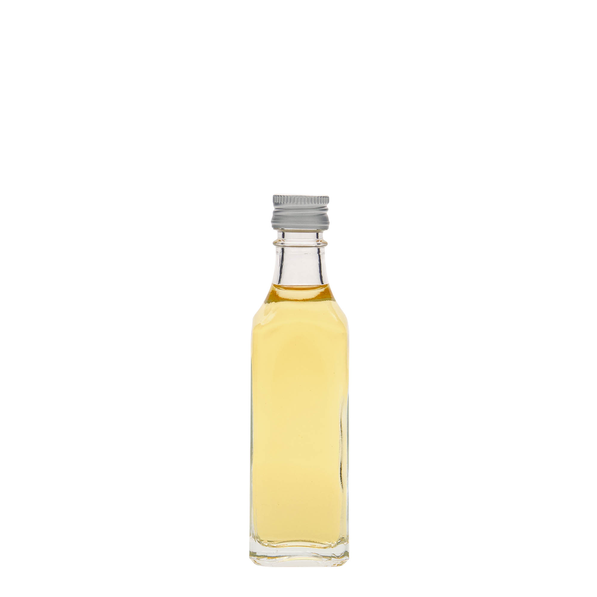 50 ml glasflaske 'Siena', kvadratisk, åbning: PP 18 50 ml glasflaske 'Siena', kvadratisk, åbning: PP 18