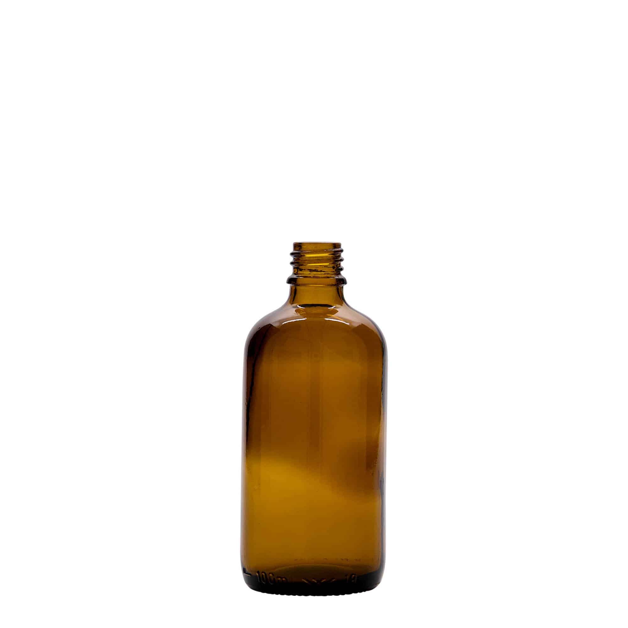 100 ml medicinflaske, glas, brun, åbning: DIN 18 100 ml medicinflaske, glas, brun, åbning: DIN 18