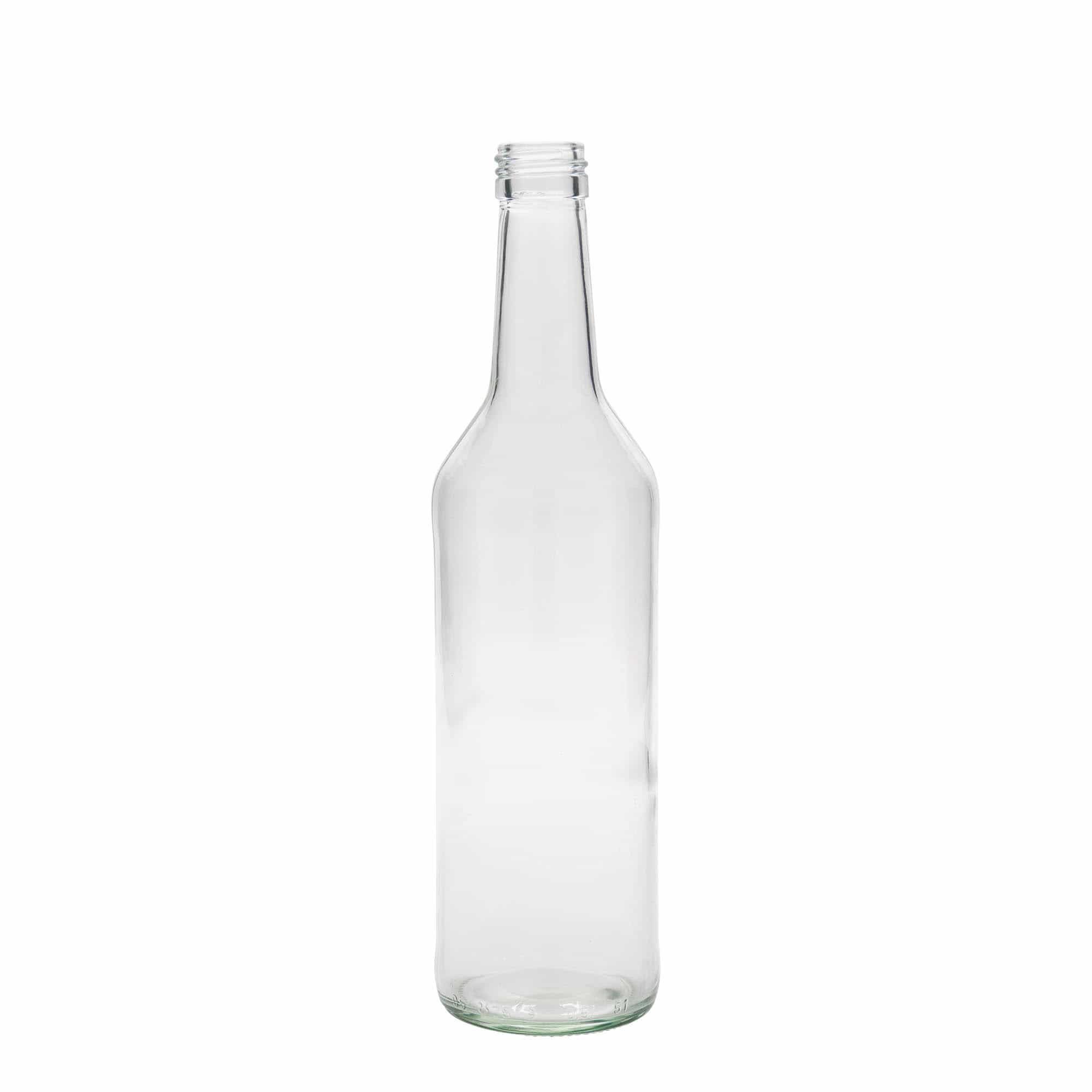 500 ml glasflaske, lige hals, åbning: PP 28 500 ml glasflaske, lige hals, åbning: PP 28
