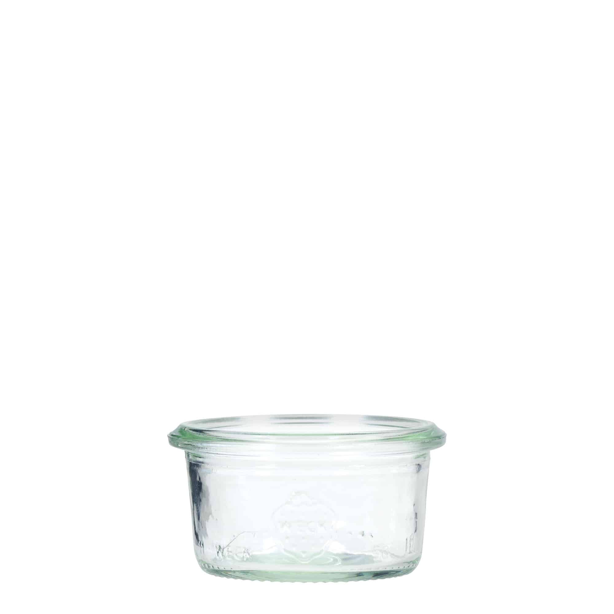 50 ml cylindrisk WECK-sylteglas, åbning: Rund kant