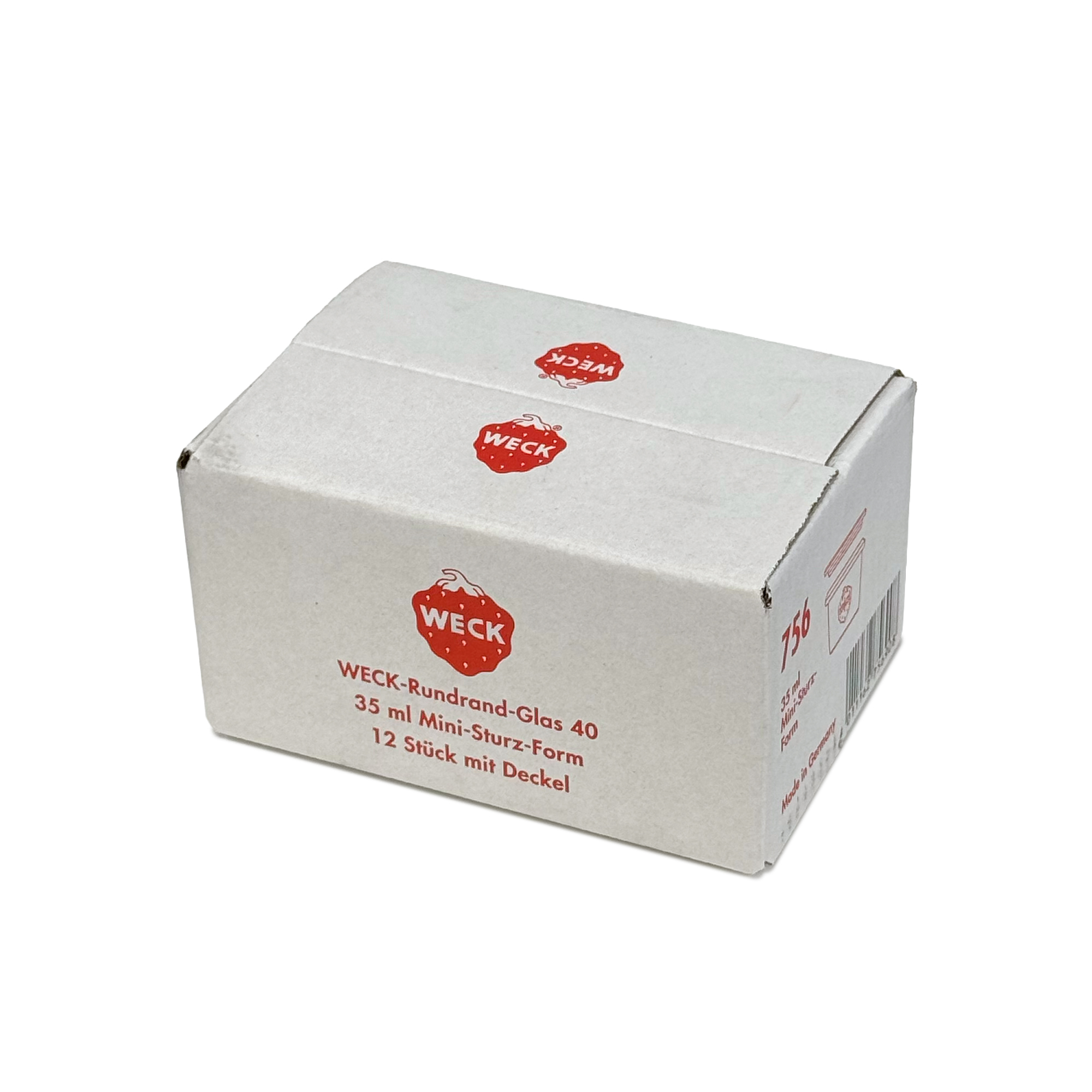 12x 35 ml WECK-sturzglas med glaslåg RR 40