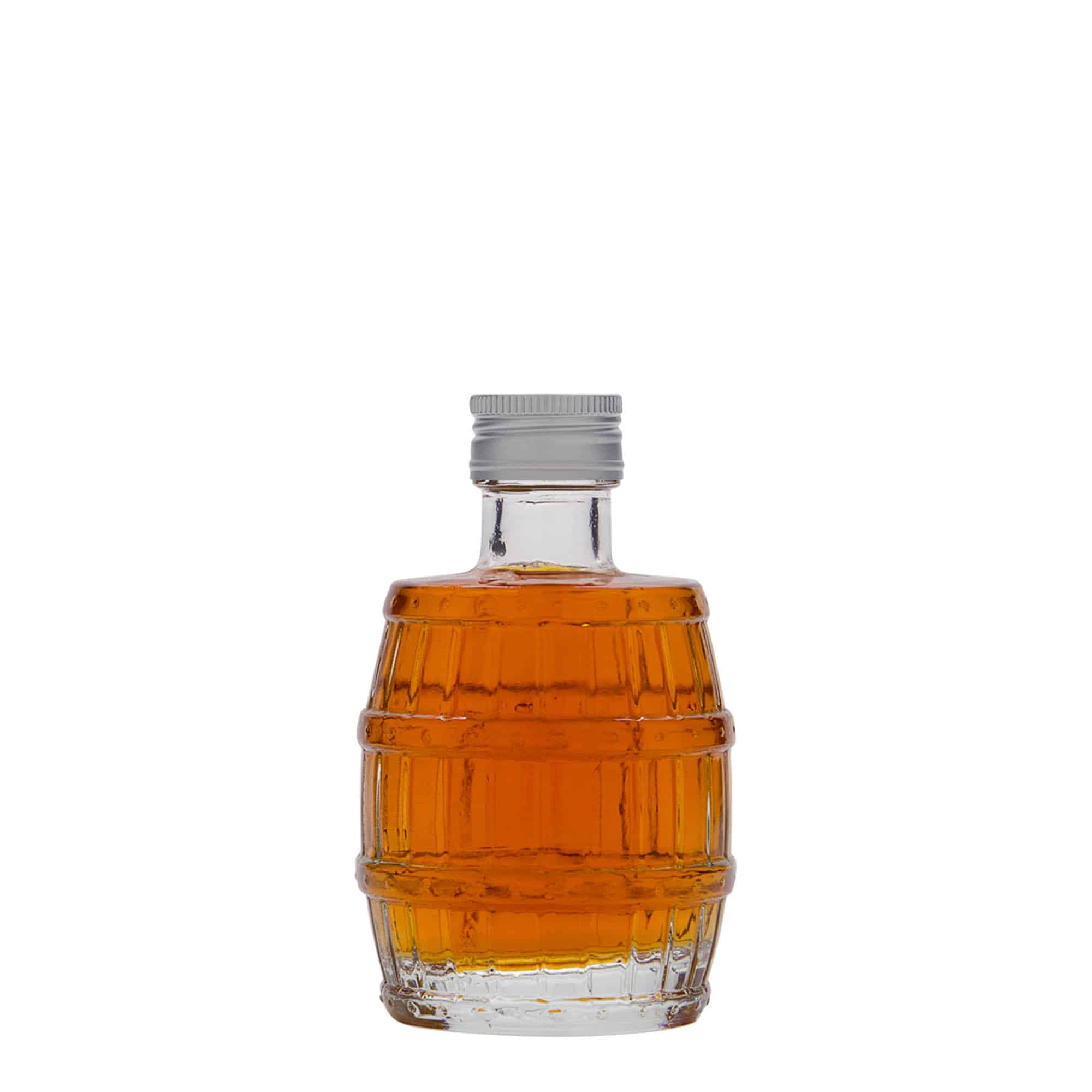 100 ml glasflaske 'Tønde', åbning: PP 24