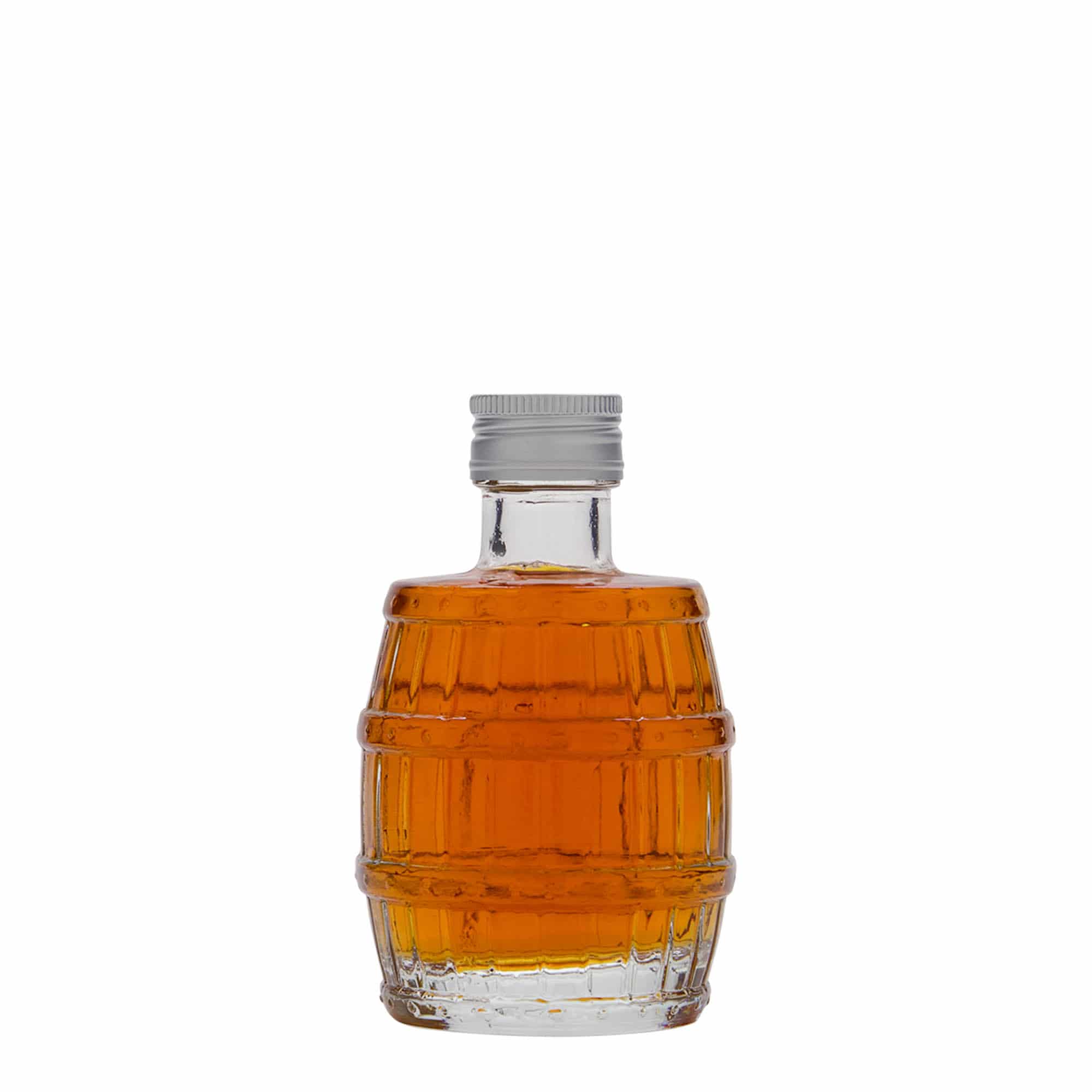 100 ml glasflaske 'tønde', åbning: PP 24