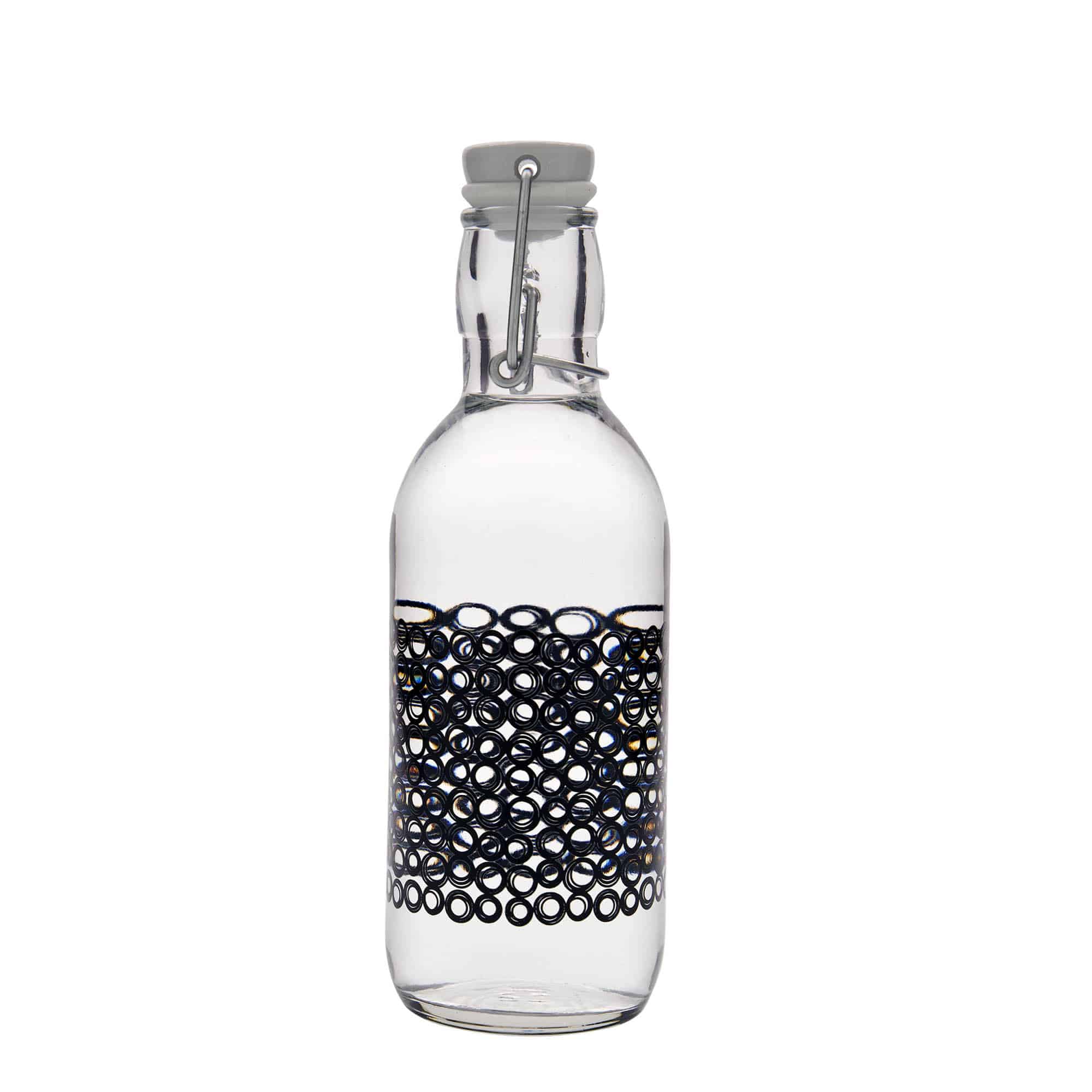 500 ml glasflaske 'Emilia', motiv: Circola nero, munding: patentprop
