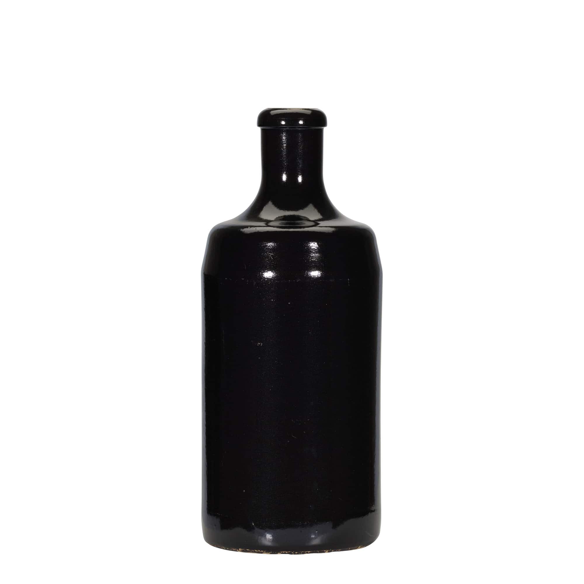 700 ml Tonkrukke 'Calvados, stentøj, sort, munding: kork