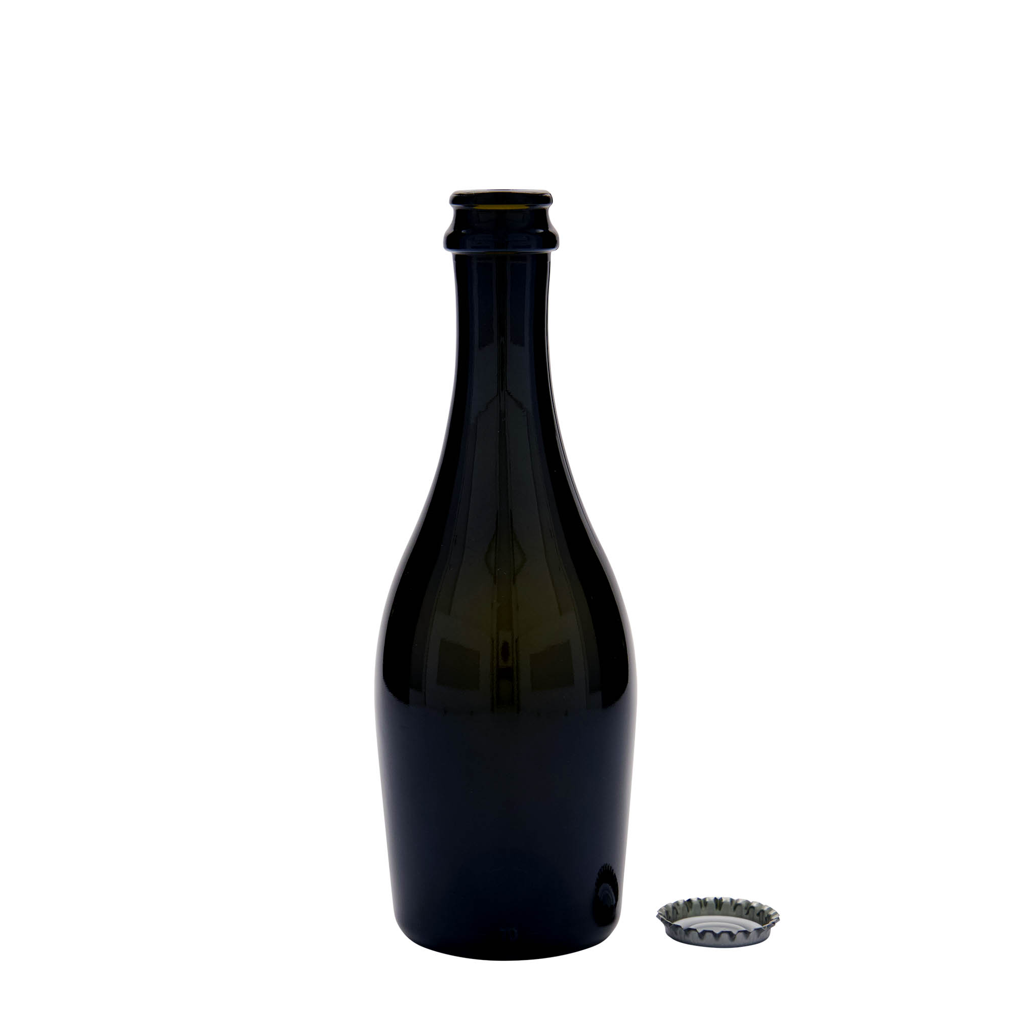 330 ml sektflaske 'Carmen', glas, antikgrøn, munding: kapsel