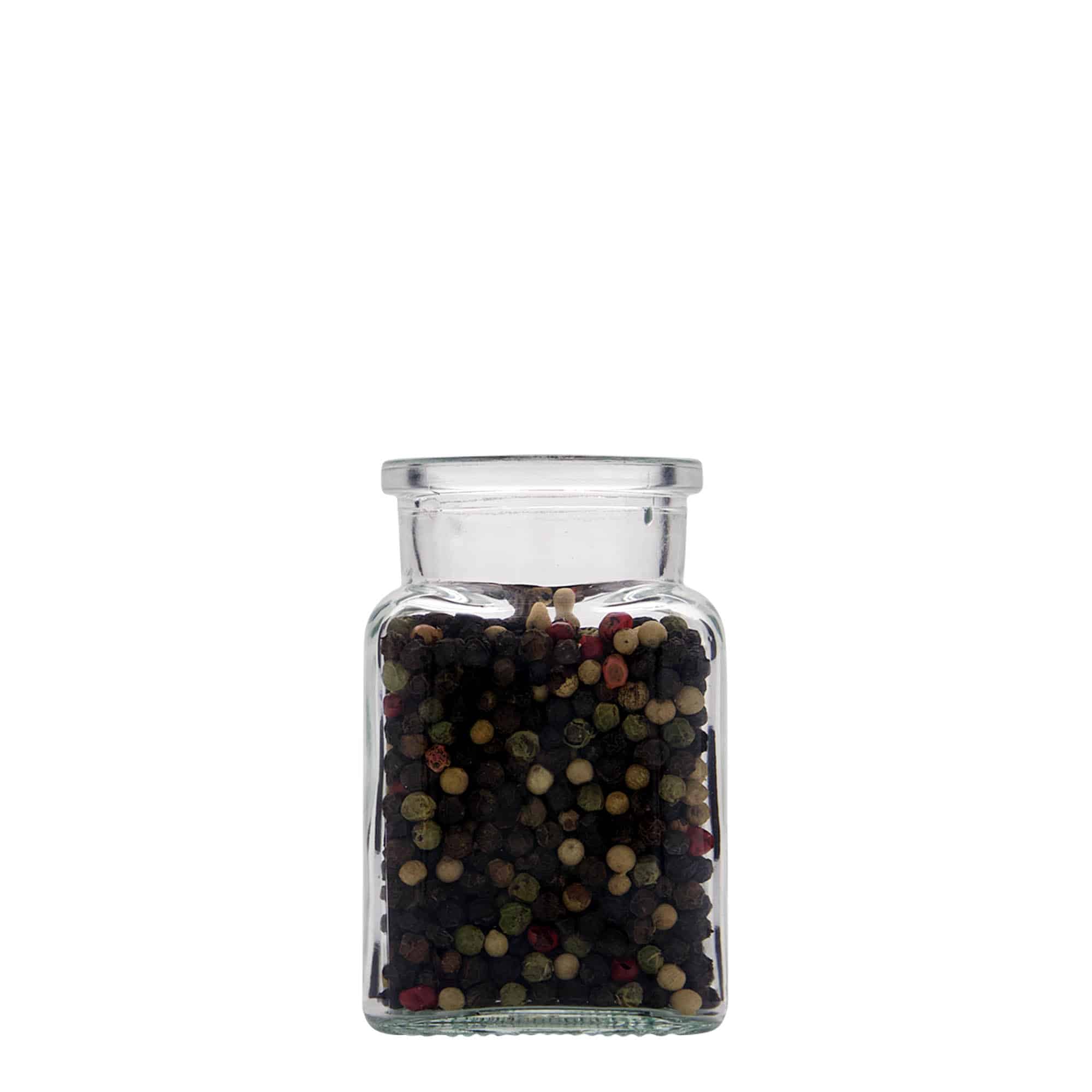 150 ml glas med korklåg, kvadratisk, åbning: Kork