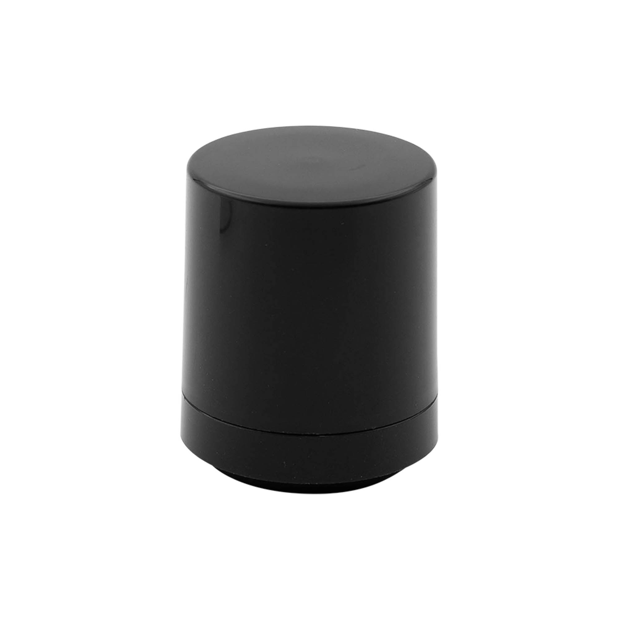 Airless dispenser pumpehoved „Mezzo“, type D, PP-plast, sort med sort låg