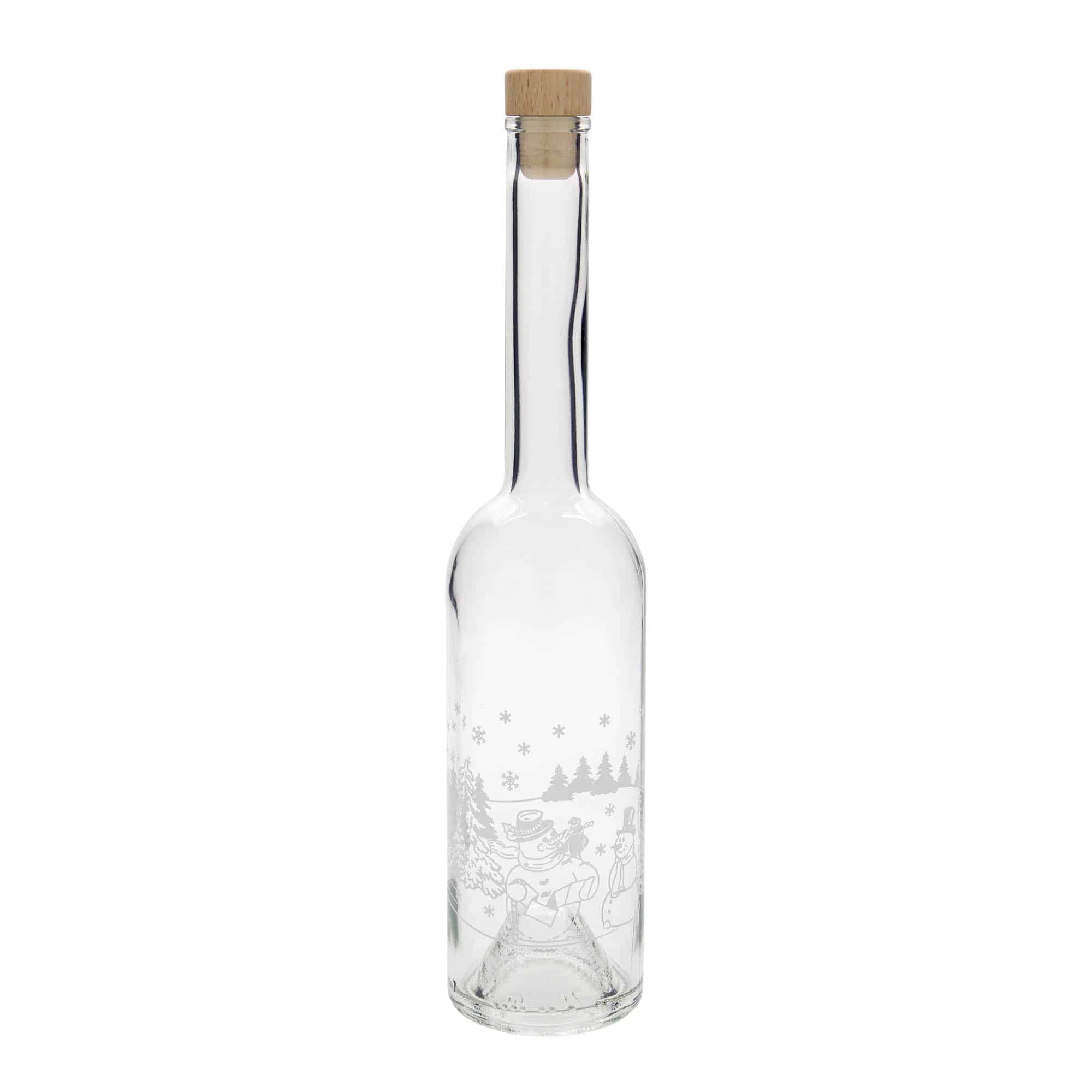 500 ml glasflaske 'Opera', motiv: Snemandsflaske, åbning: Kork