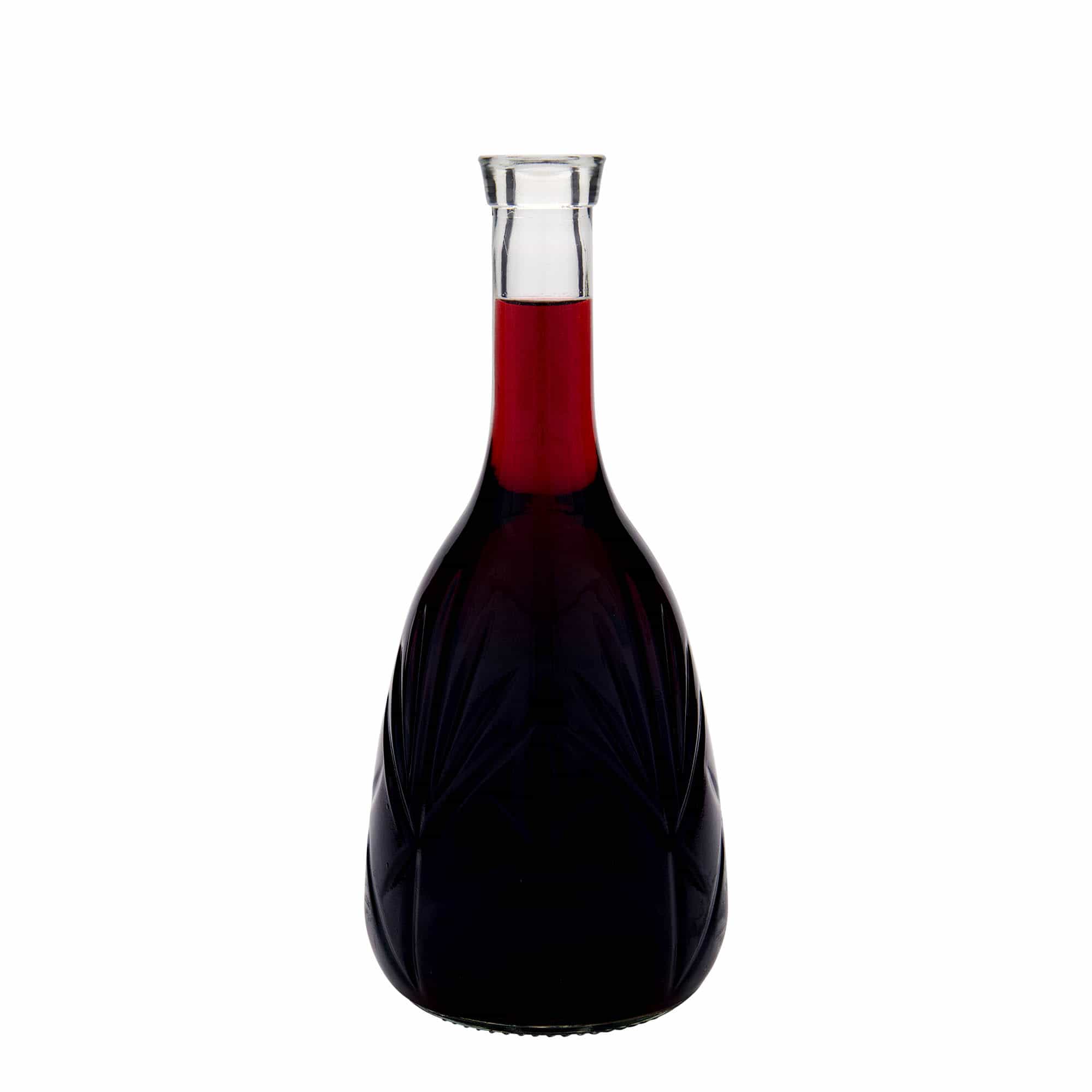 1.000 ml glasflaske 'Reliefa', åbning: kork