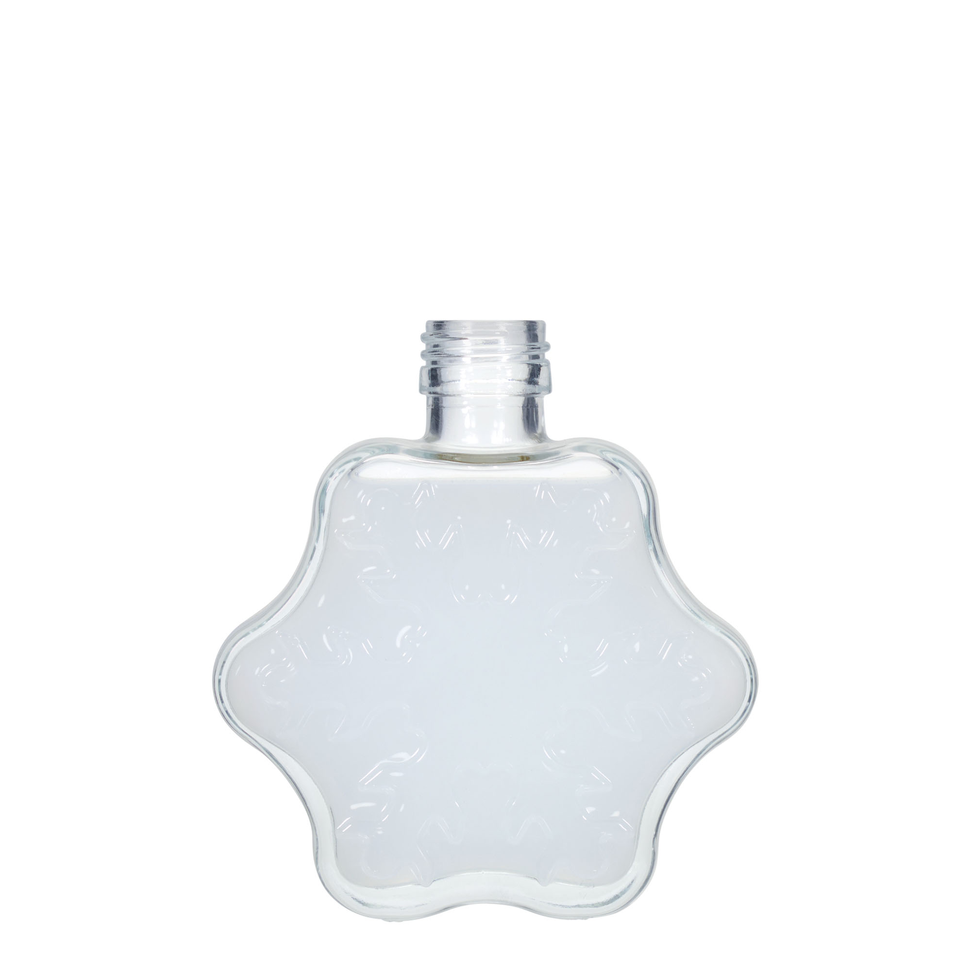 200 ml glasflaske 'Snefnug', åbning: PP 28