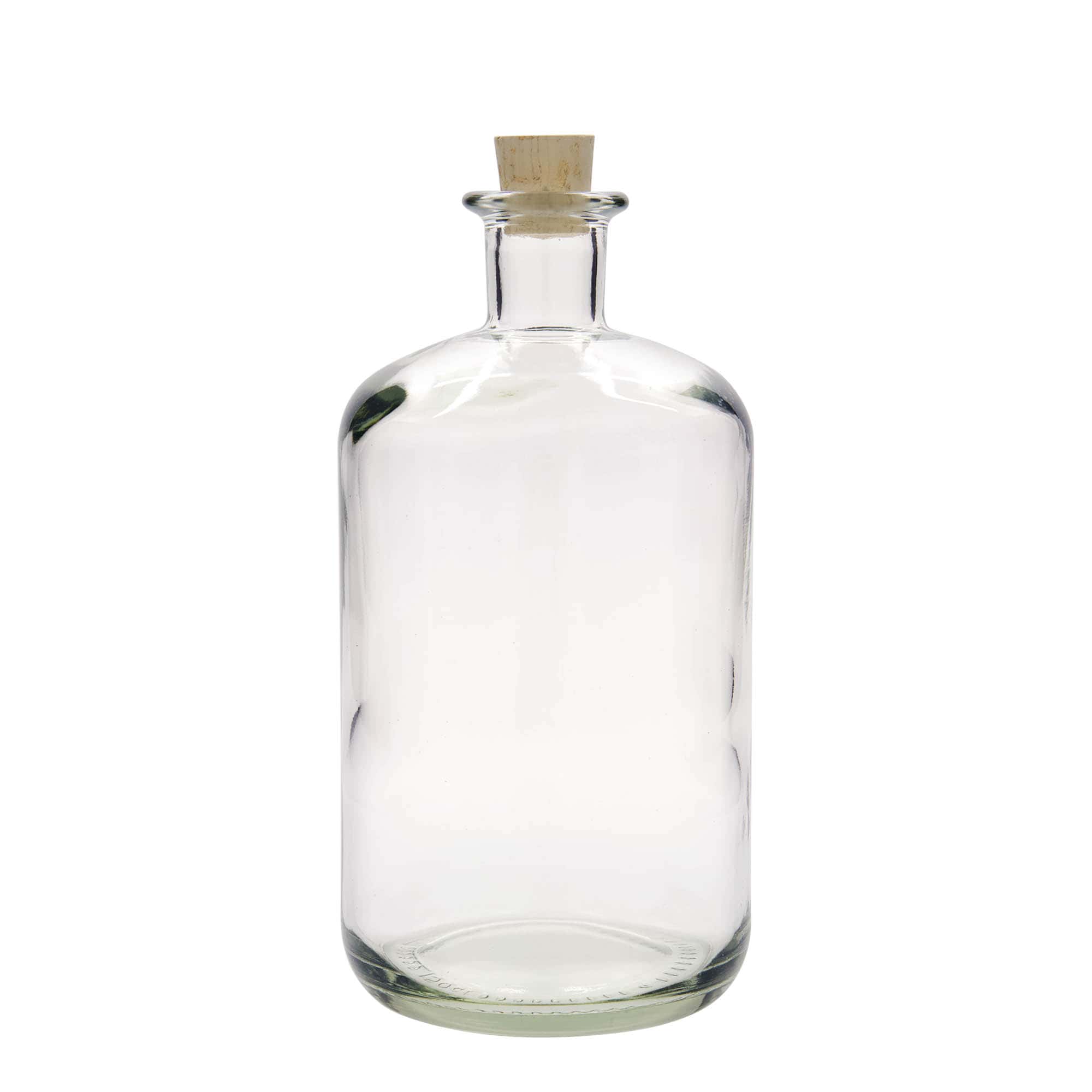 1.500 ml glasflaske apoteker, åbning: Kork