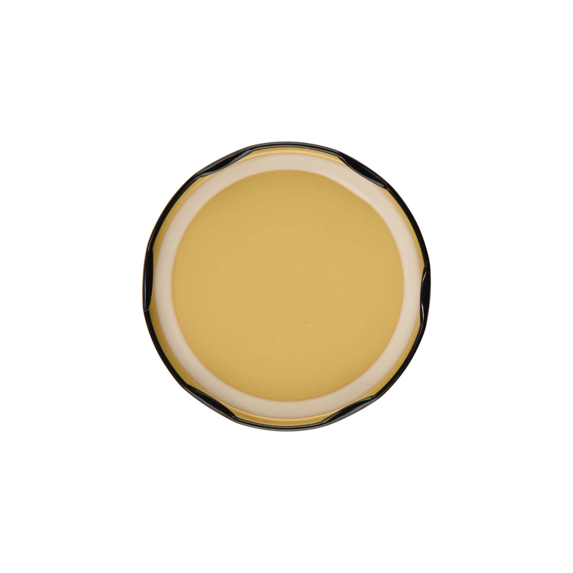 Twist-off låg, hvidblik, sort, til åbning: TO 82