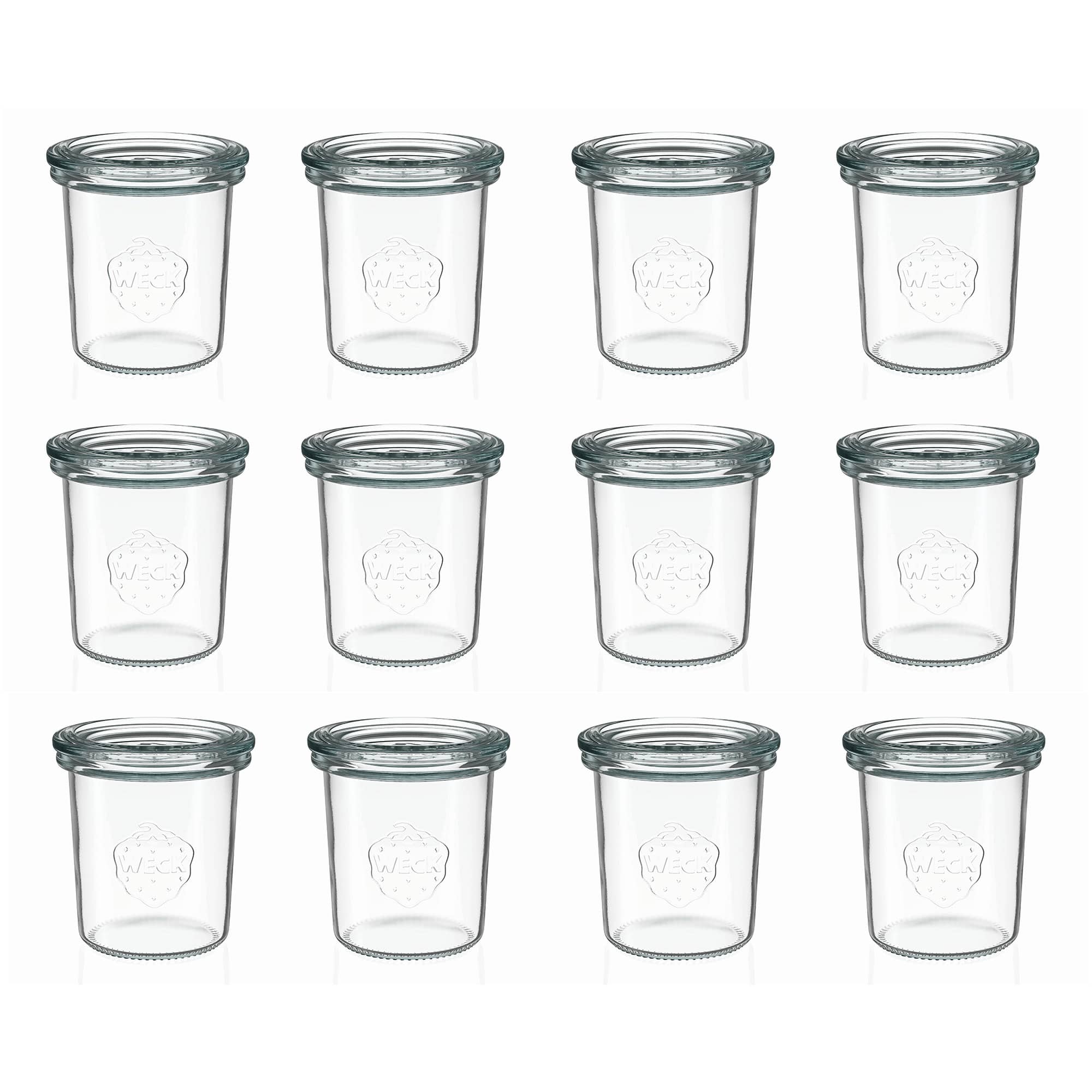 12x 160 ml WECK-sturzgas med glaslåg RR 60