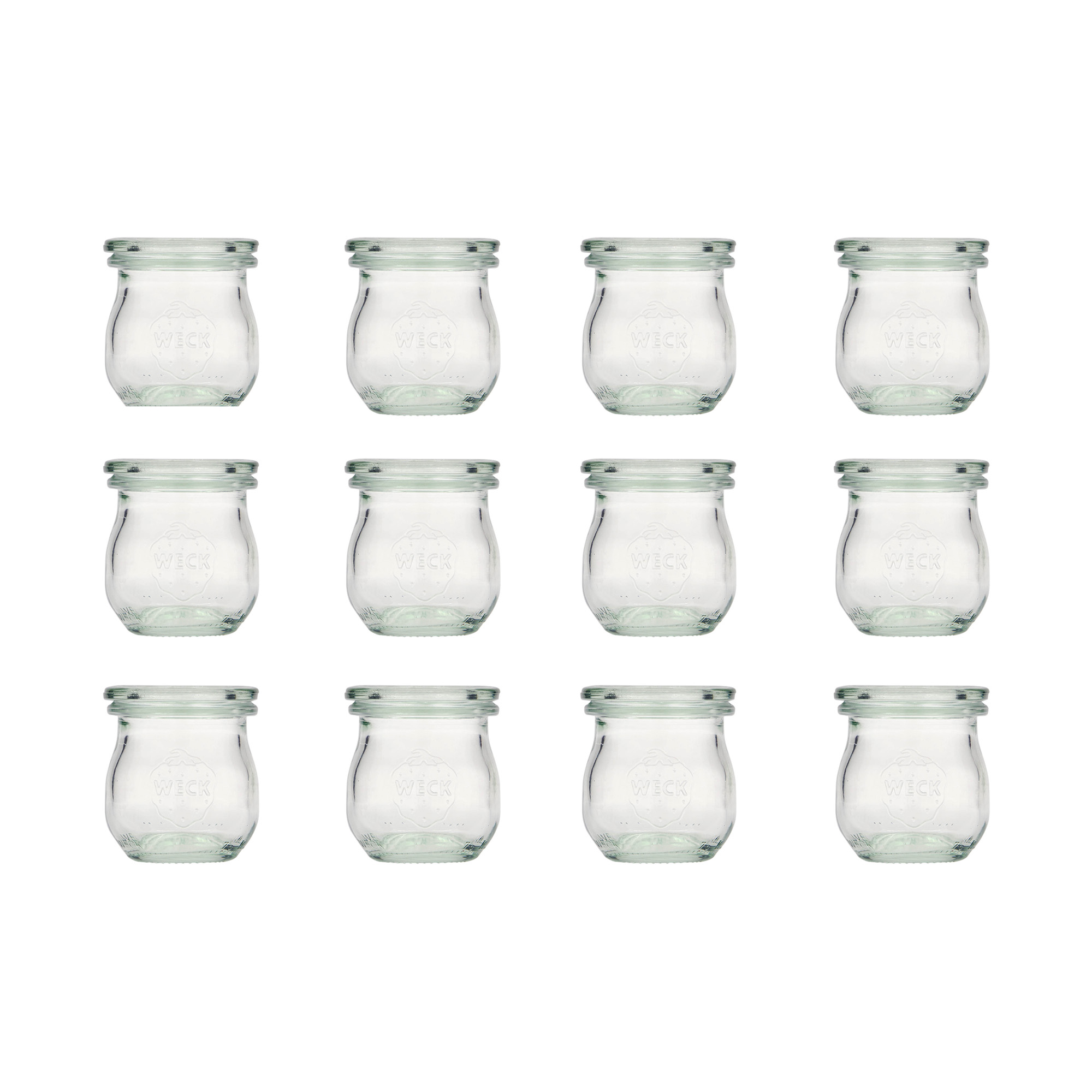 12x 75 ml WECK-tulipanglas med glaslåg RR 40