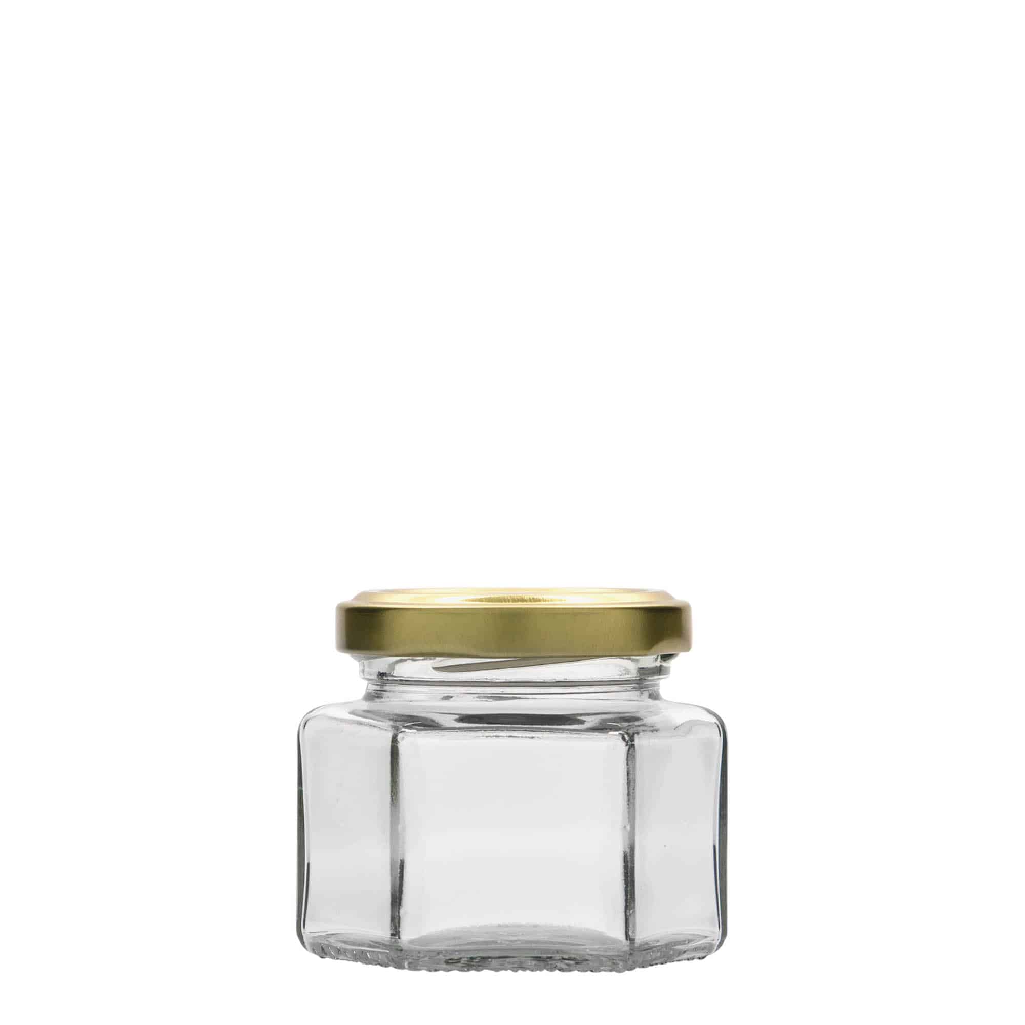 106 ml sekskantet glas, åbning: Twist-off (TO 53)