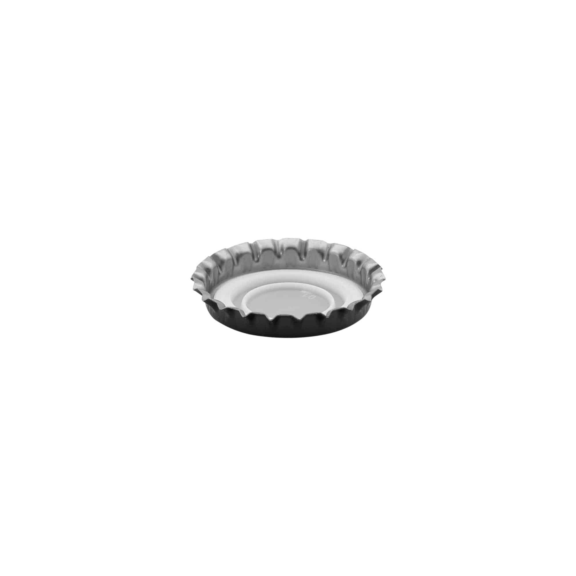 Kronekapsel 29 mm, metal, sort