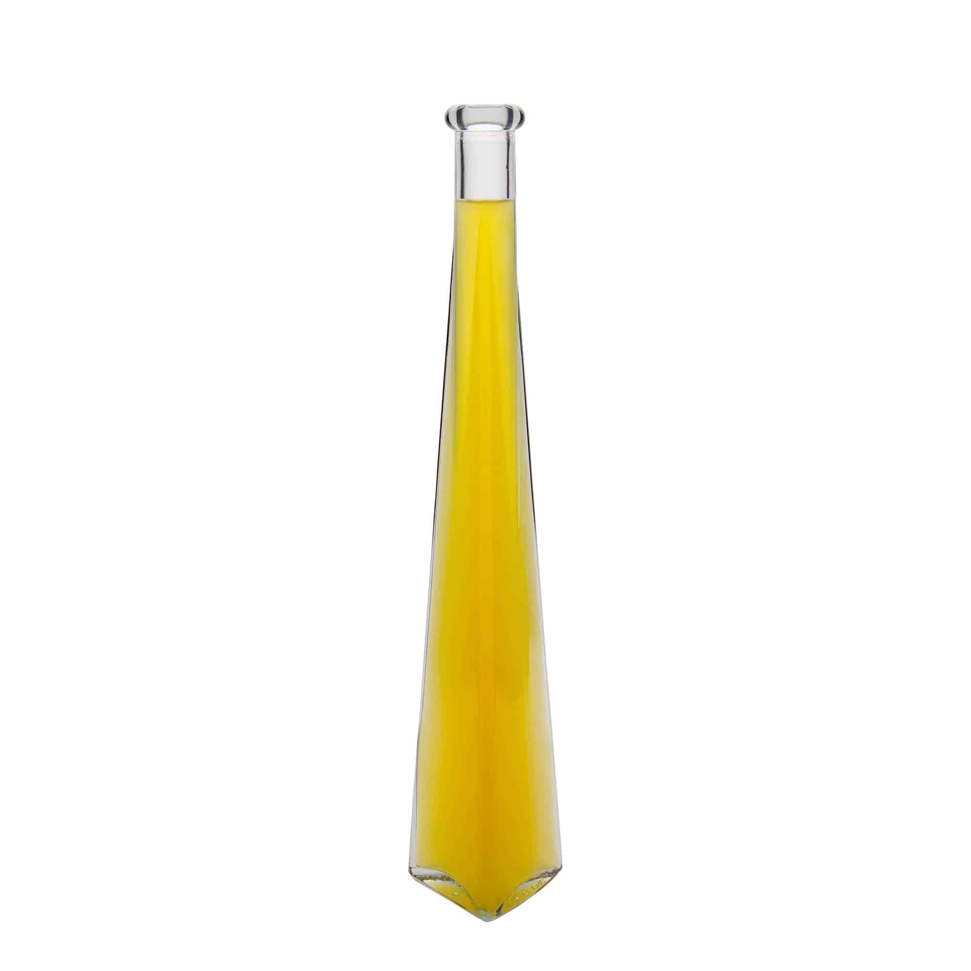 200 ml glasflaske 'Dama Triangolore', trekantet, åbning: prop