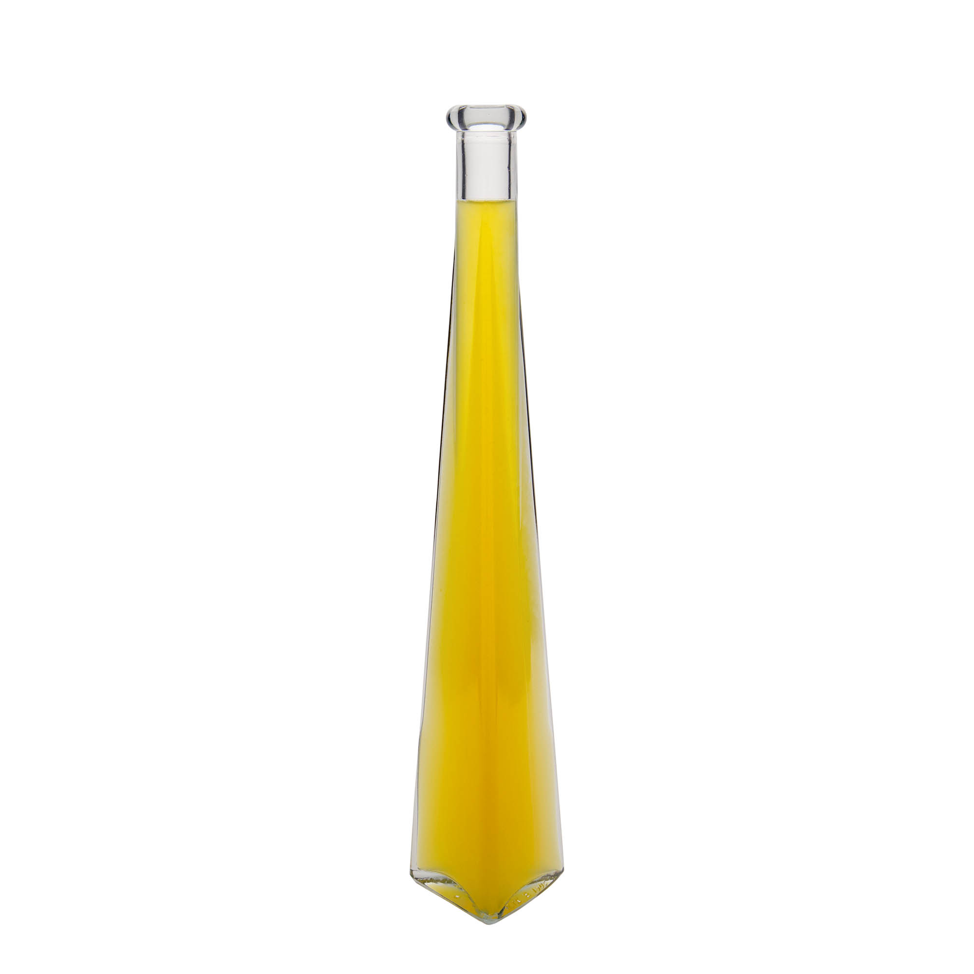 200 ml glasflaske 'Dama Triangolore', trekantet, åbning: prop